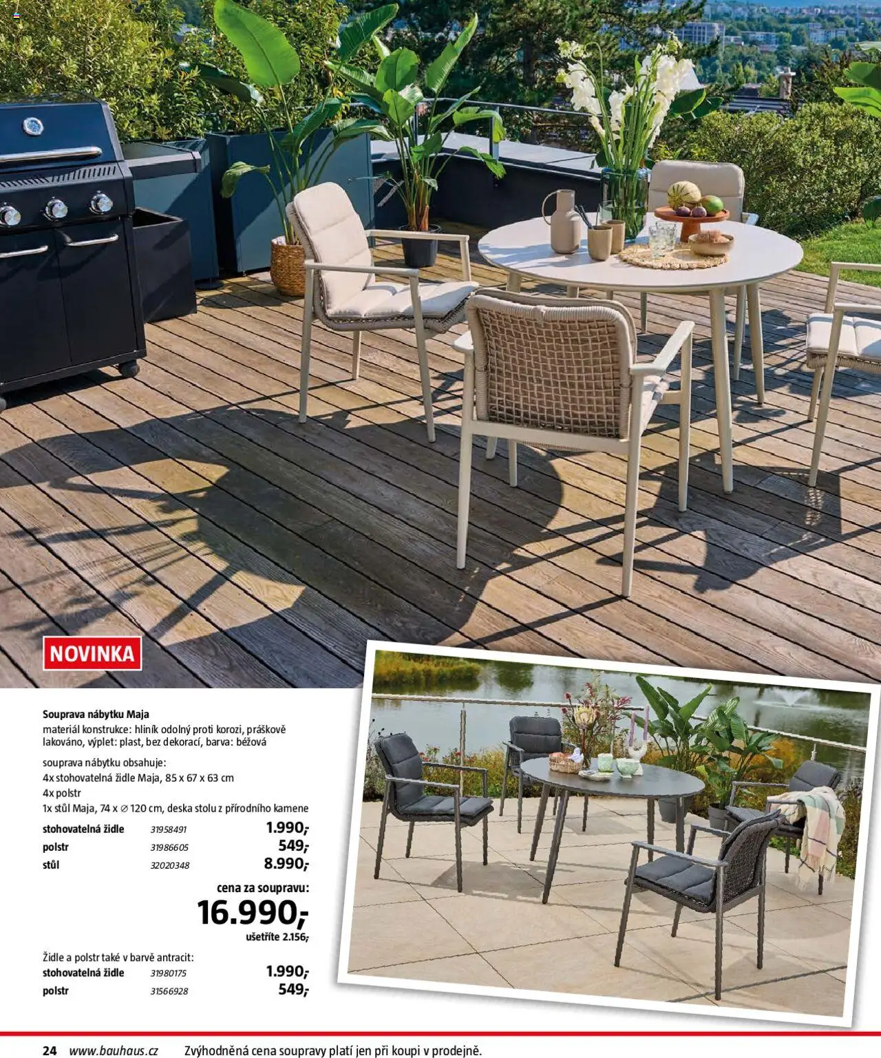Bauhaus katalog Zahradní nábytek od 01.04.2025 | Strana: 24 | Produkty: Stůl, Židle