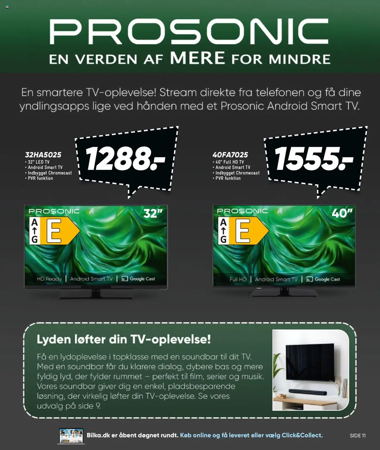 Bilka tilbudsavis – gyldig fra 02.05.2025 | Side: 11 | Produkter: Soundbar, Smart TV, TV