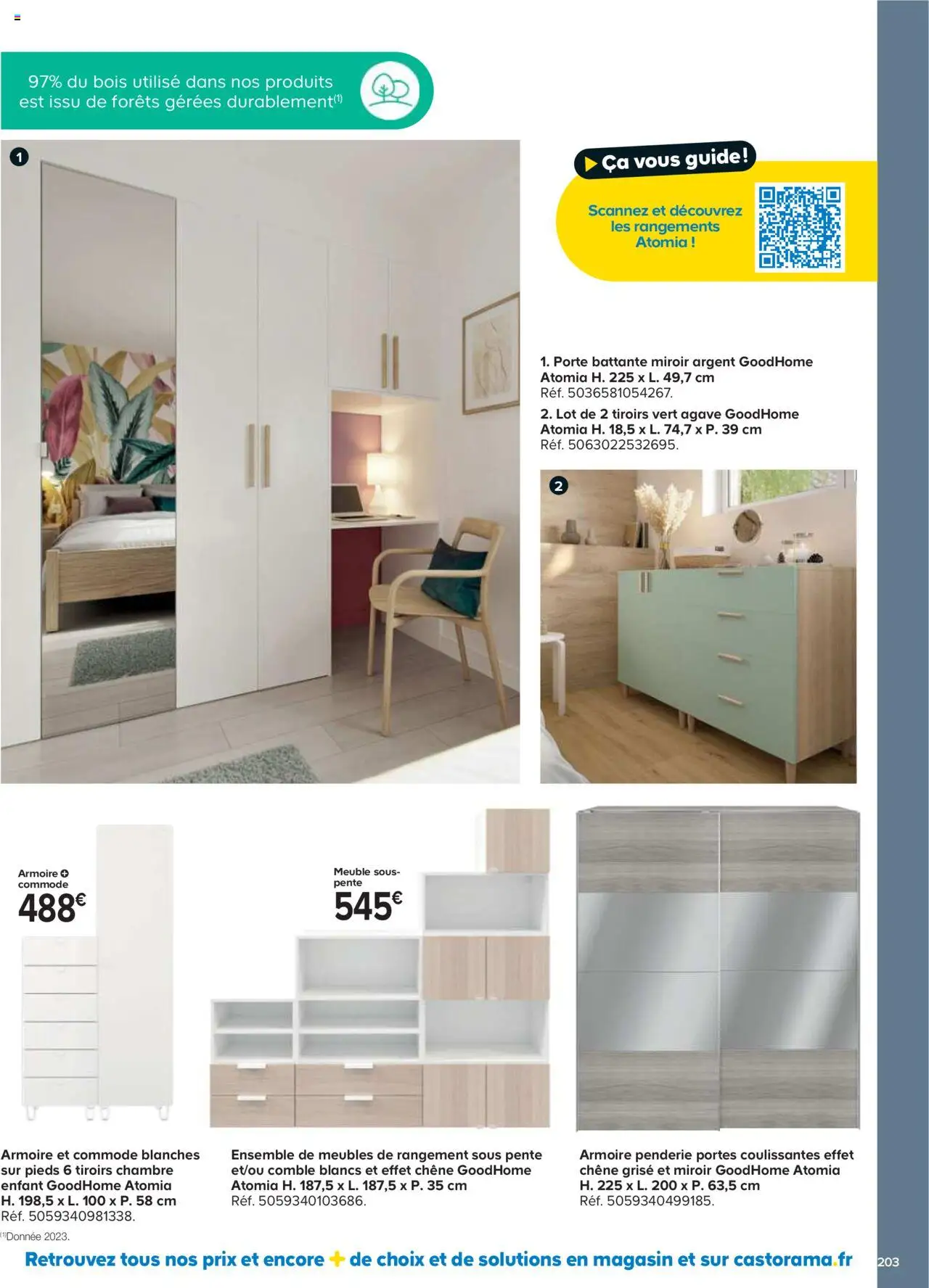 {H1} | Page: 203 | Produits: Armoire, Commode, Portes, Miroir