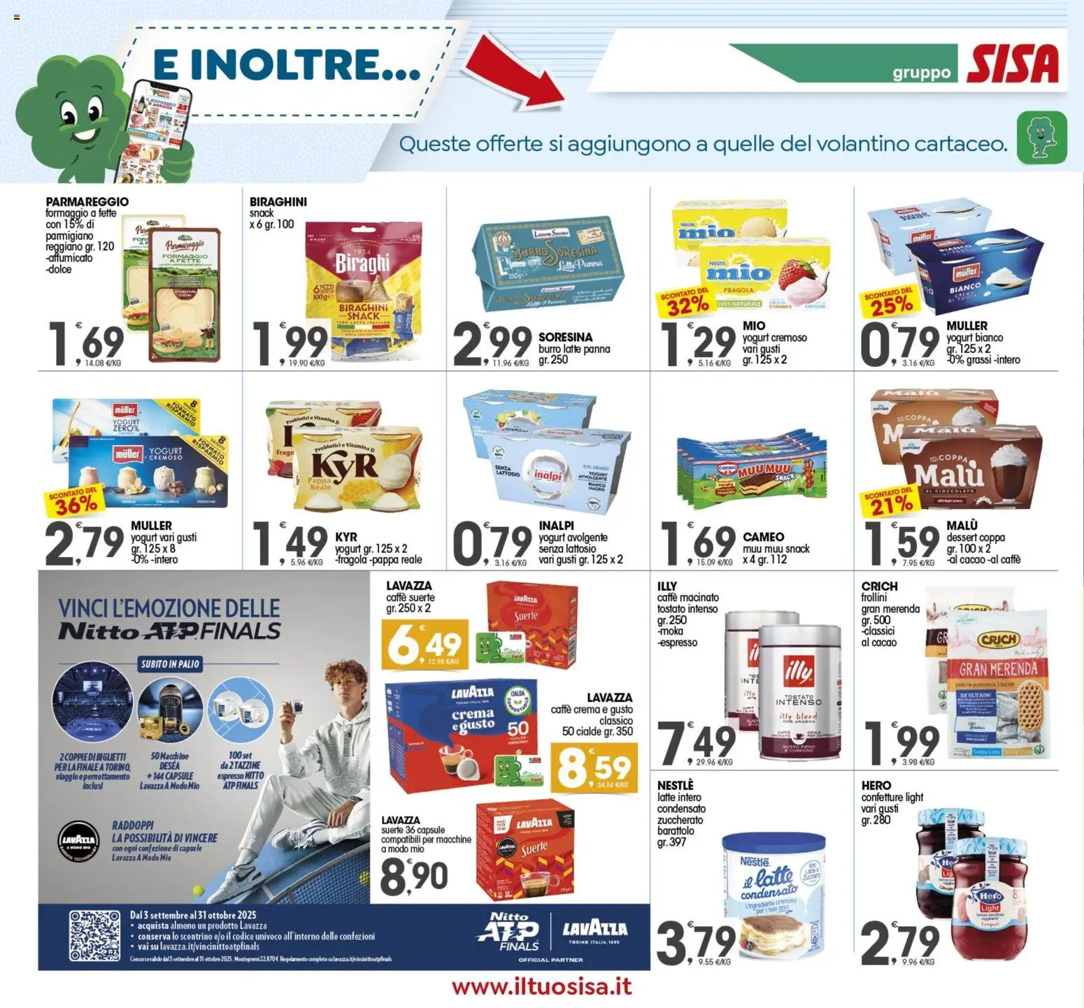 Volantino SISA del 24.10.2025 | Pagina: 12 | Prodotti: Caffè, Panna, Cacao, Lavazza