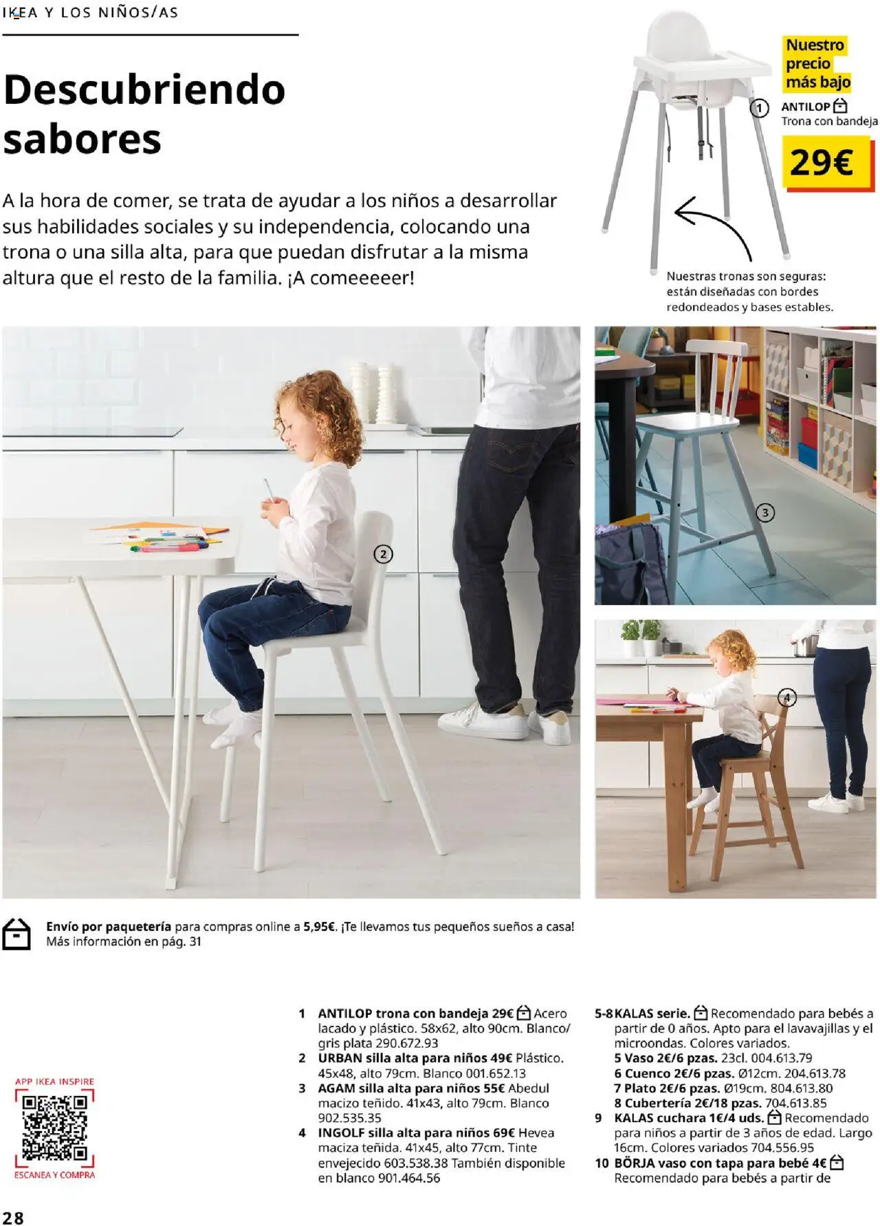 Catálogo IKEA Comedores │ válido desde el 04.02.2025 | Página: 28 | Productos: Tinte, Té, Cubertería, Silla alta para niños