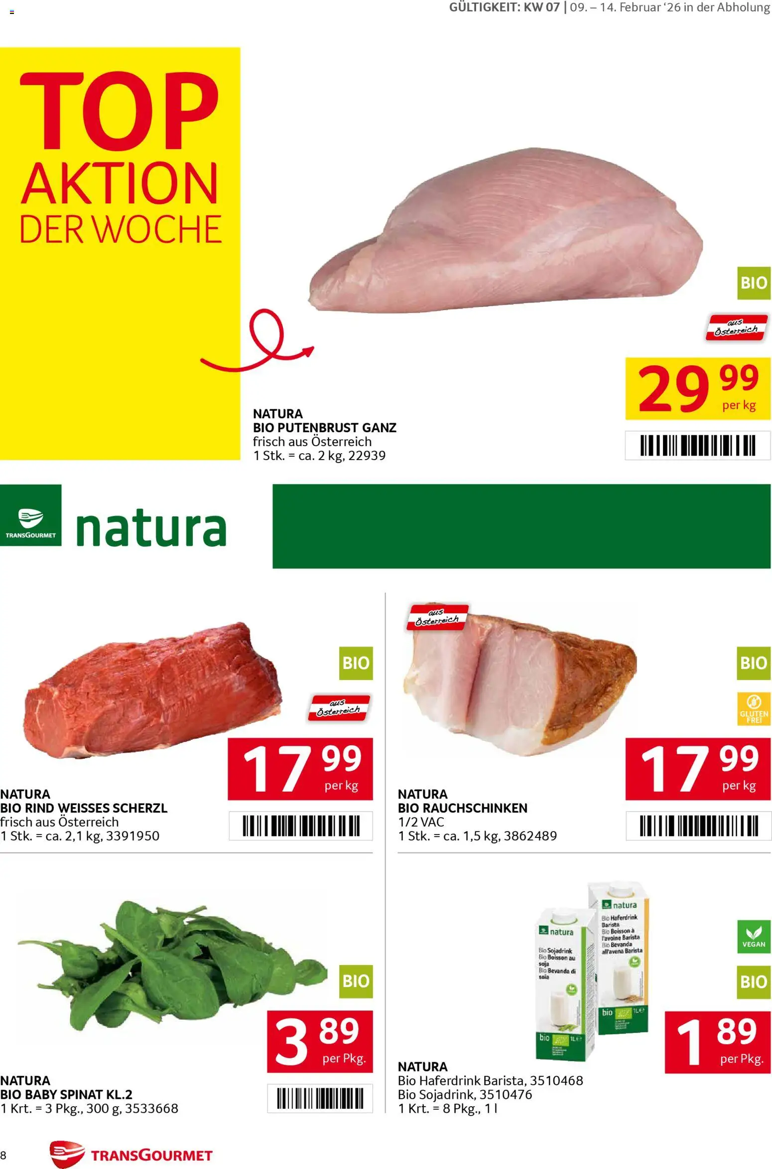 Transgourmet Flugblatt gültig ab 09.02.2026 | Seite: 8