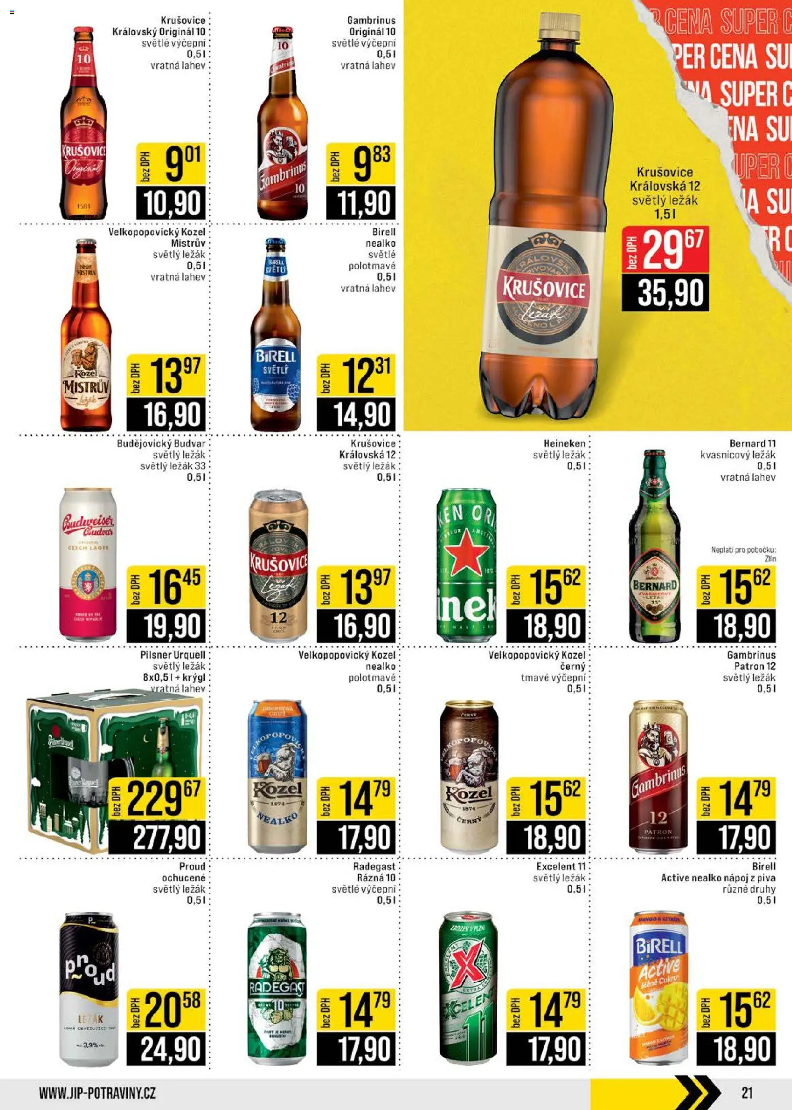 Jip leták - Cash & Carry od 26.11.2025 | Strana: 21 | Produkty: Kozel, Bernard, Radegast, Krušovice