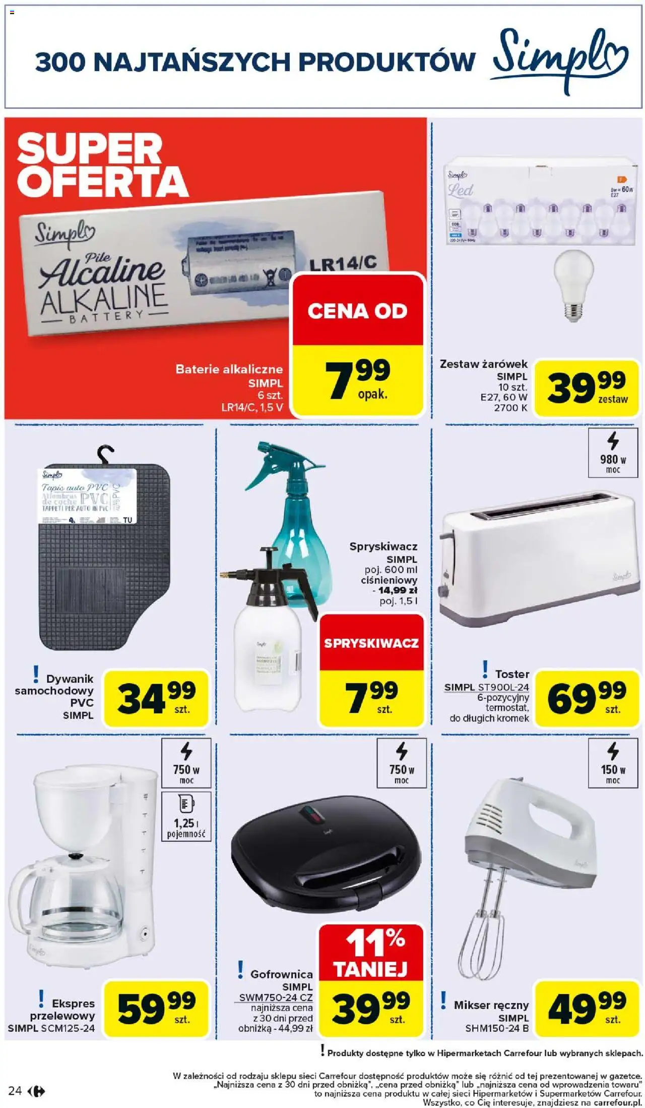 Carrefour Gazetka - Produkt Carrefour od 25.08.2025 | Strona: 24 | Produkty: Baterie, Mikser, Toster, Gofrownica