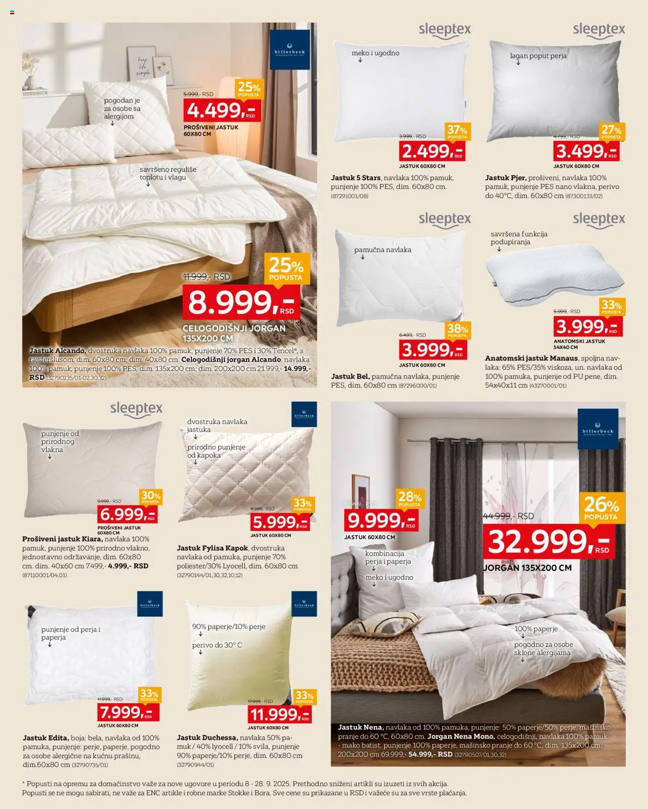 Lesnina XXXL katalog - važi od 08.09.2025 | Strana: 21 | Proizvode: Jastuk, Jorgan
