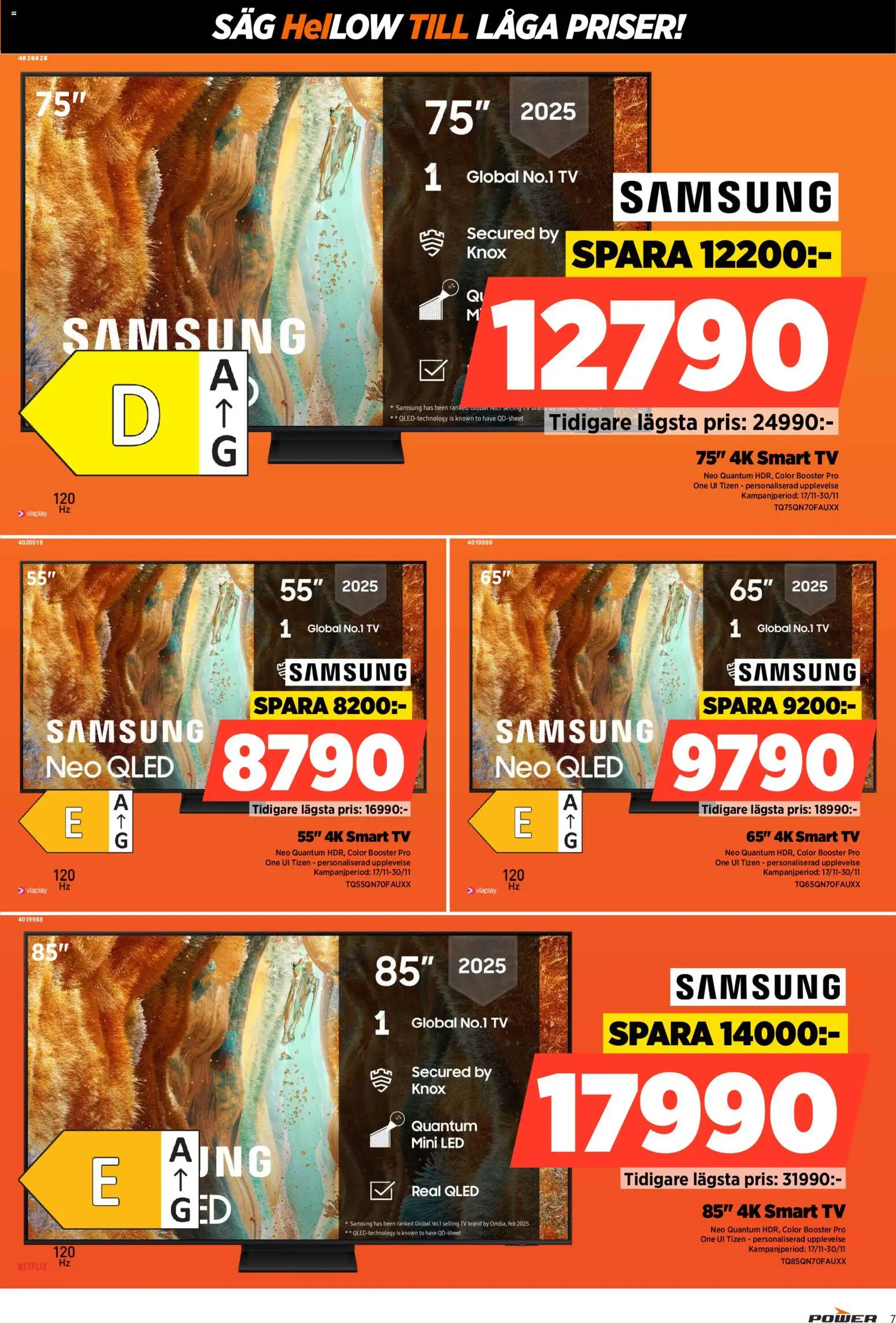 Power reklamblad aktuell från 17.11.2025 | Sida: 7 | Produkter: Såg, Smart tv, Tv