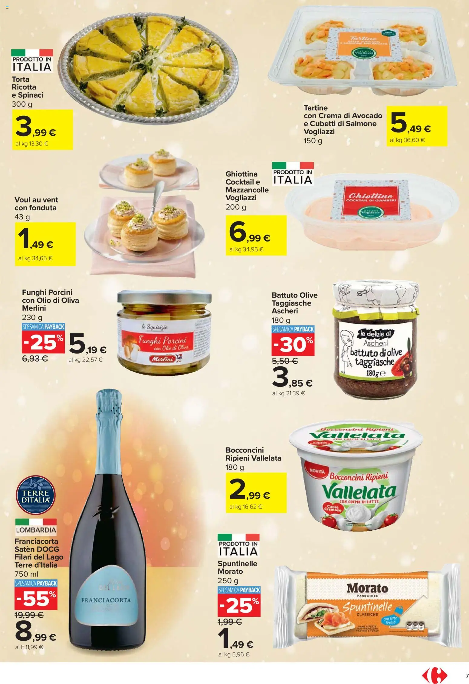 Volantino Carrefour del 27.11.2025 | Pagina: 7 | Prodotti: Crema, Pane, Gamberi, Latte