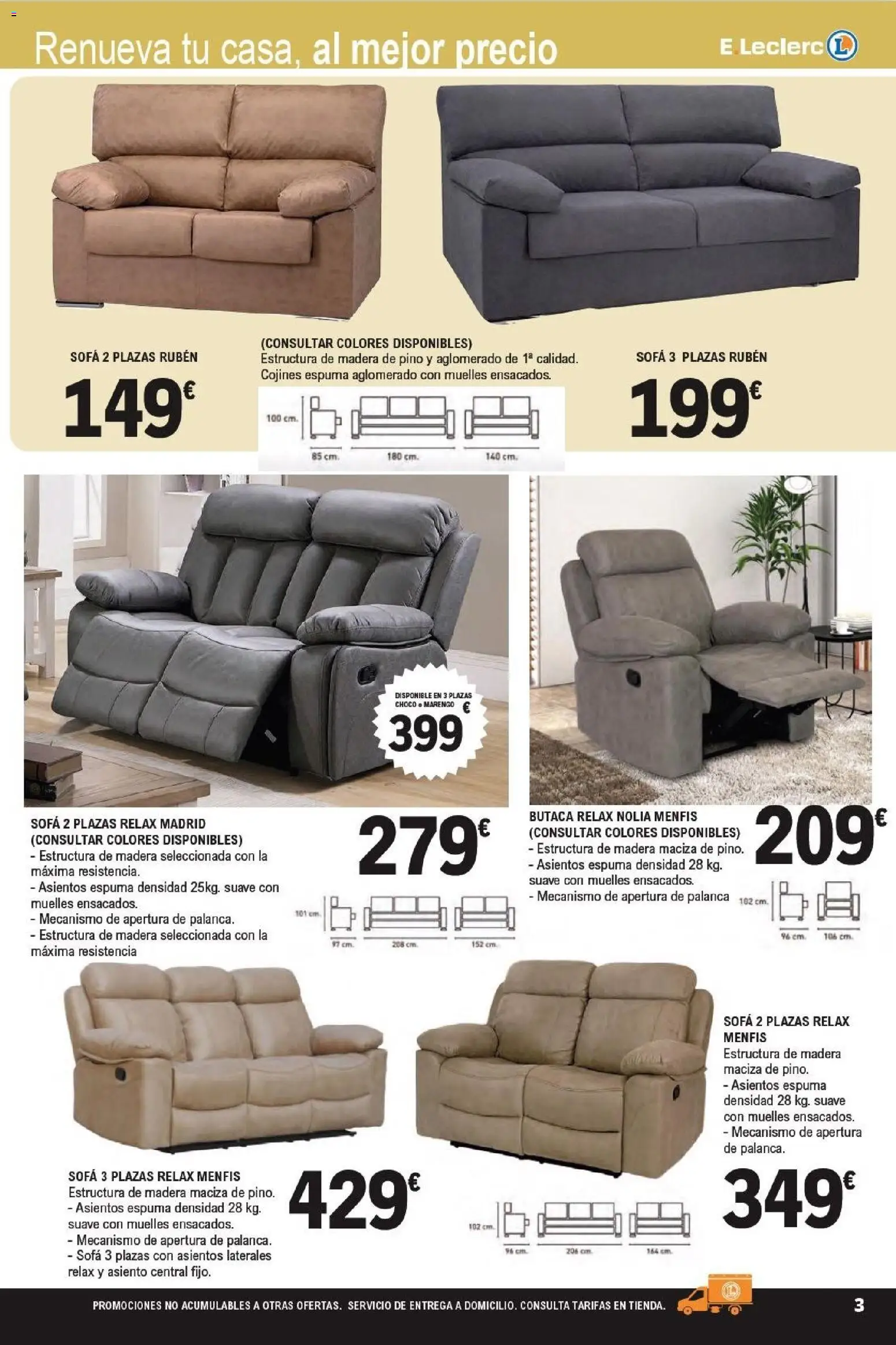 E.Leclerc folleto │ válido desde el 21.01.2026 | Página: 3 | Productos: Sofá