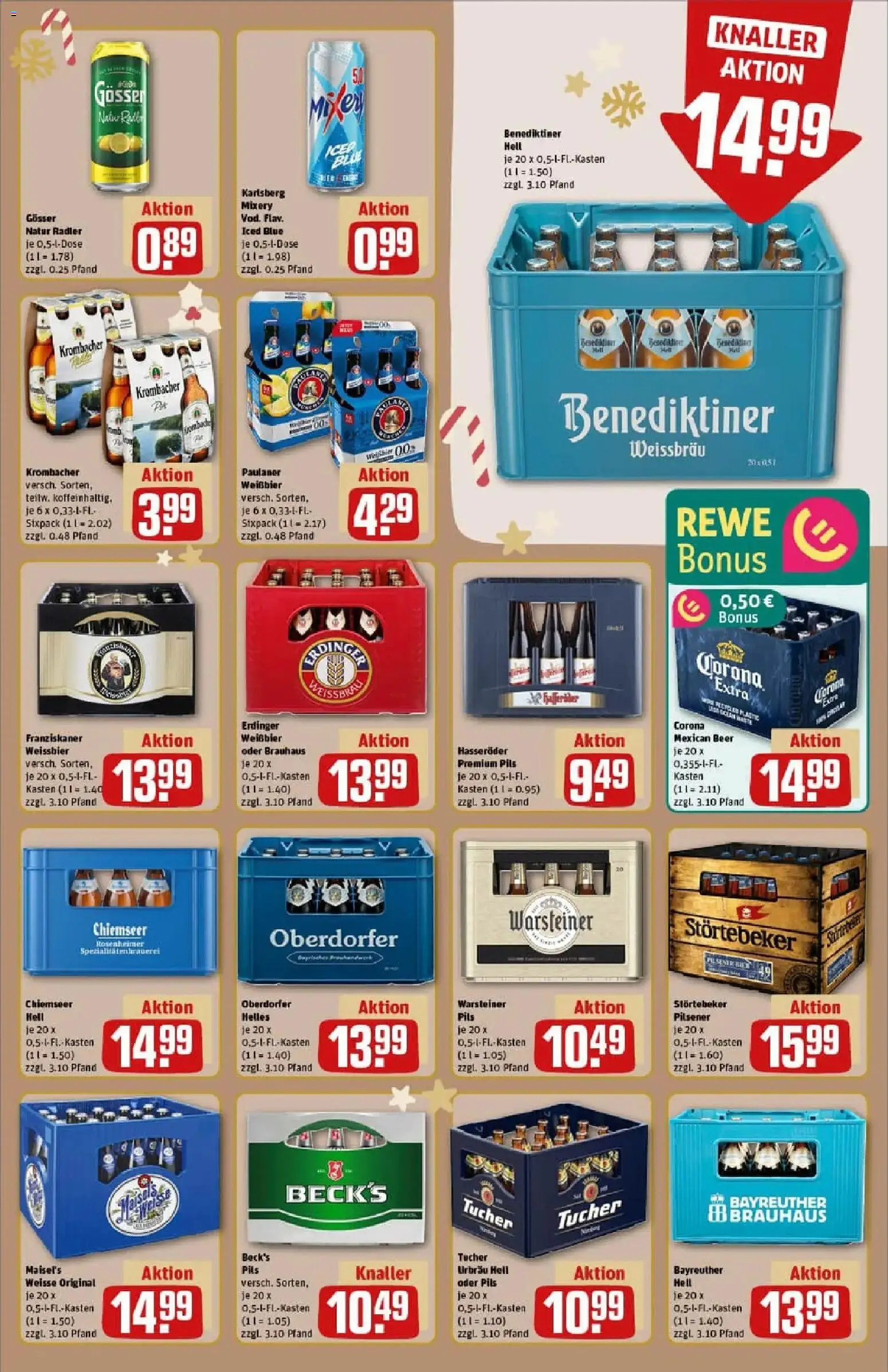 Rewe prospekt Oettingen	 – gültig ab 01.12.2025 | Seite: 15 | Produkte: Bayreuther hell, Bad, Benediktiner hell, Paulaner