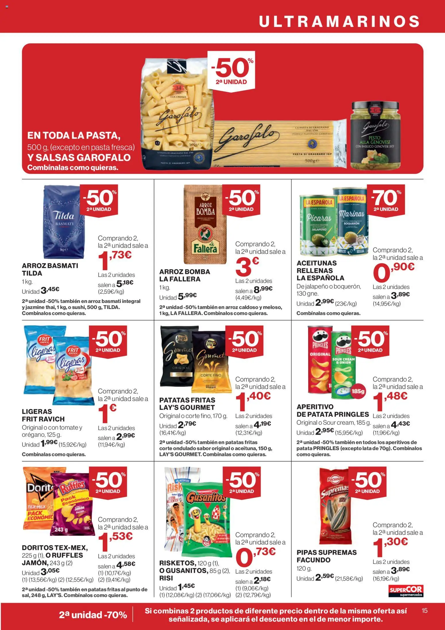 Supercor folleto │ válido desde el 07.01.2026 | Página: 15 | Productos: Jamón, Arroz, Pasta