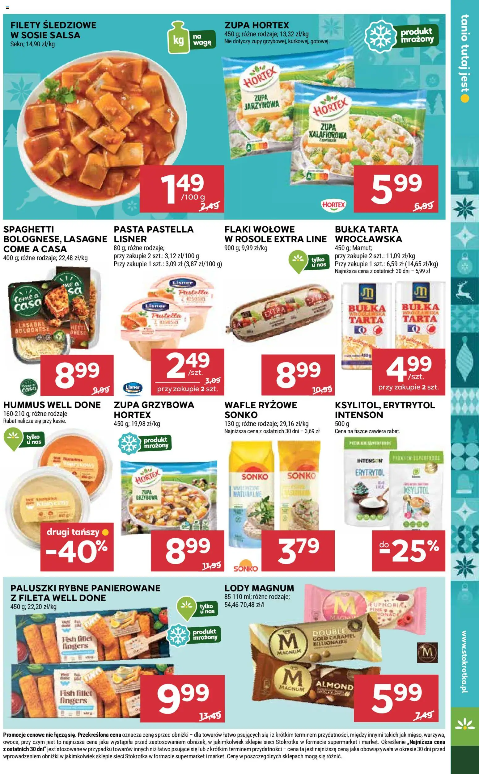 Stokrotka Gazetka od 20.11.2025 | Strona: 19 | Produkty: Erytrytol, Lasagne, Paluszki rybne, Zupa