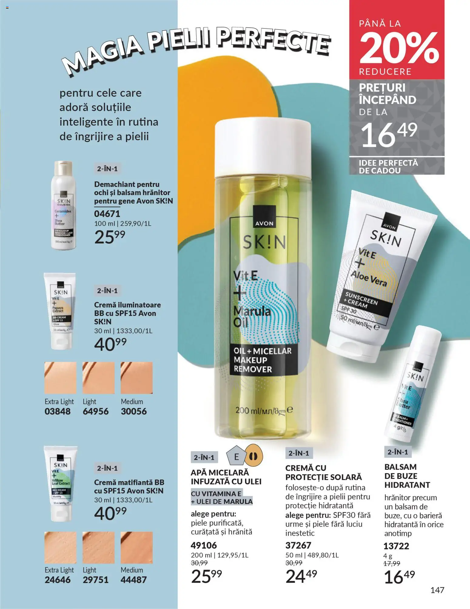 Noul catalog Avon – valabil de la 01.12.2025 | Pagină: 147 | Produse: Aloe vera, Balsam, Ulei, Apă micelară