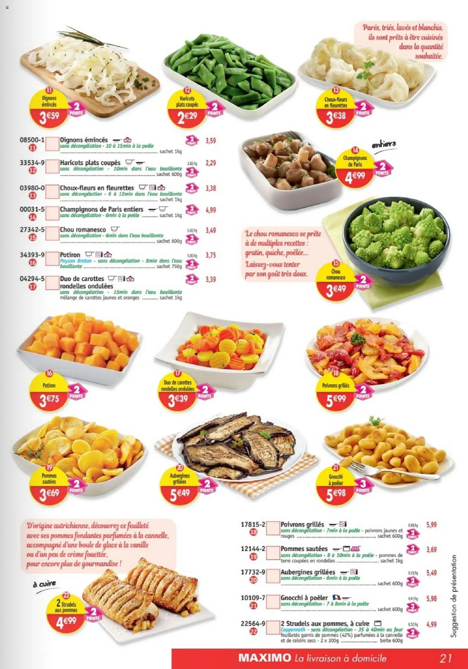 {H1} | Page: 21 | Produits: Four, Potiron, Pommes, Oignons