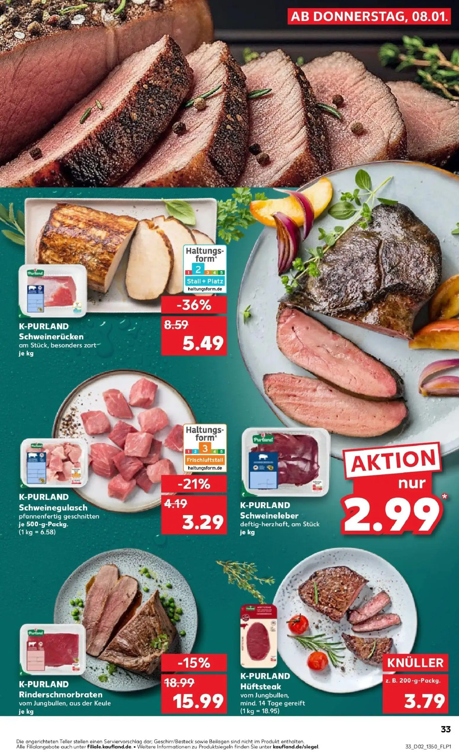 Kaufland prospekt Arnsberg	 – gültig ab 11.01.2026 | Seite: 33 | Produkte: Schweinegulasch, Schweinerucken