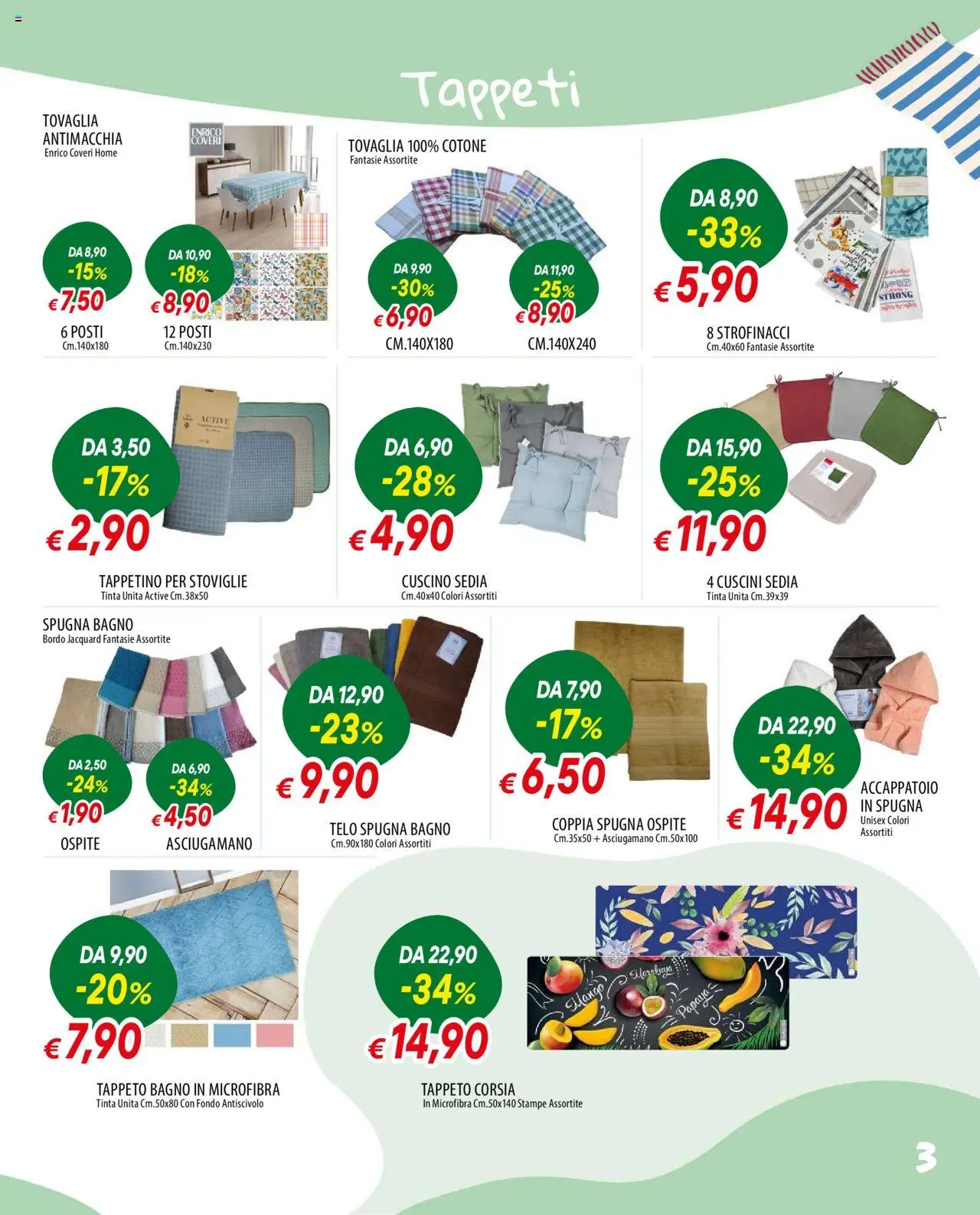 Volantino Galassia del 08.09.2025 | Pagina: 3 | Prodotti: Cuscino, Sedia, Strofinacci, Bagno