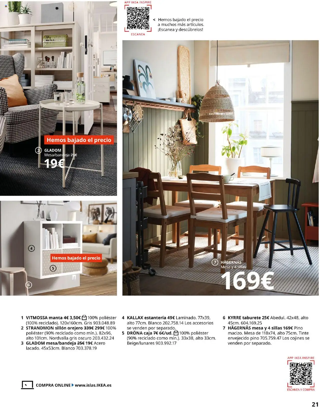 Catálogo IKEA Precios bajos. Muy bajos │ válido desde el 04.02.2025 | Página: 21 | Productos: Tinte, Sillón, Mesa, Caja