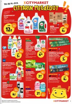 K-Citymarket tarjoukset – voimassa 11.09.2025 alkaen | Sivu: 5 | Tuotteet: Puhdistusliinat, WC, Etikka