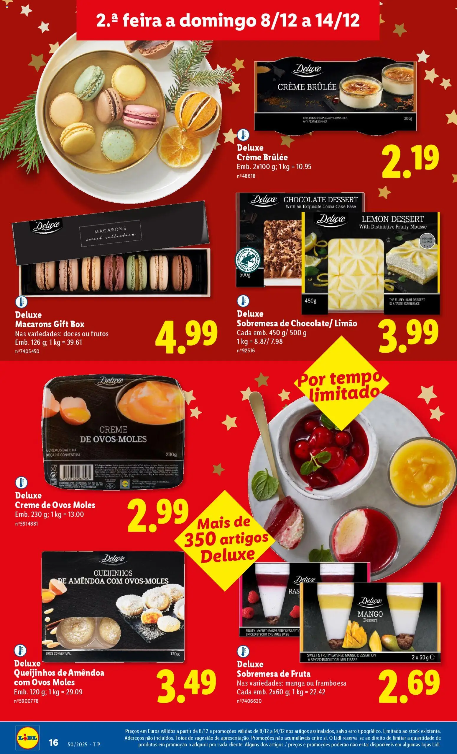 Lidl folheto │ válido de 08.12.2025 | Página: 16 | Produtos: Base, Ovos, Chocolate, Creme
