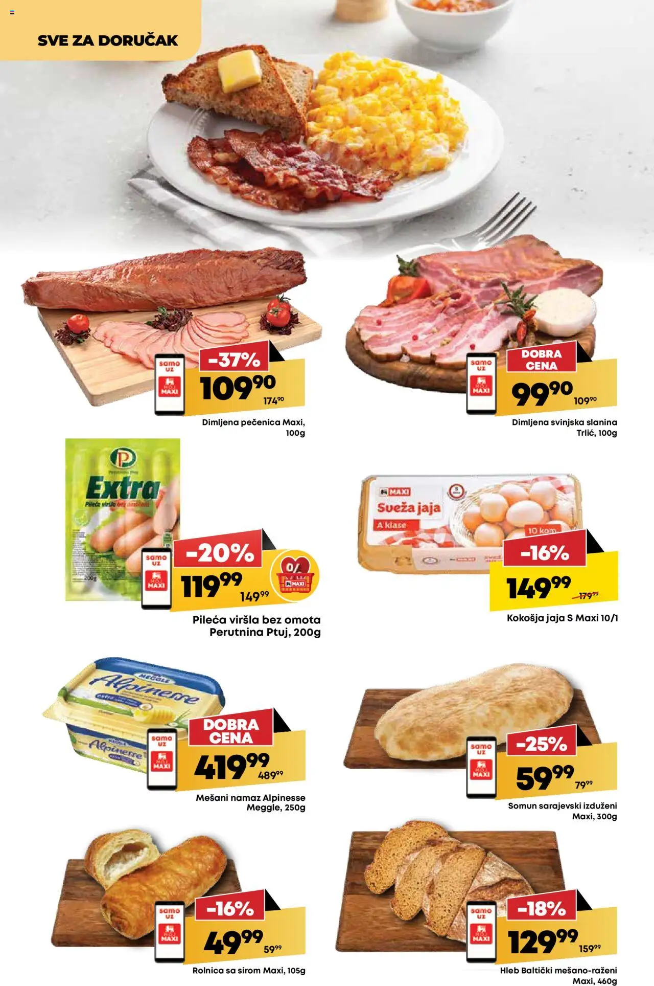 Mega Maxi katalog - važi od 12.06.2025 | Strana: 14 | Proizvode: Somun, Jaja, Slanina, Pečenica