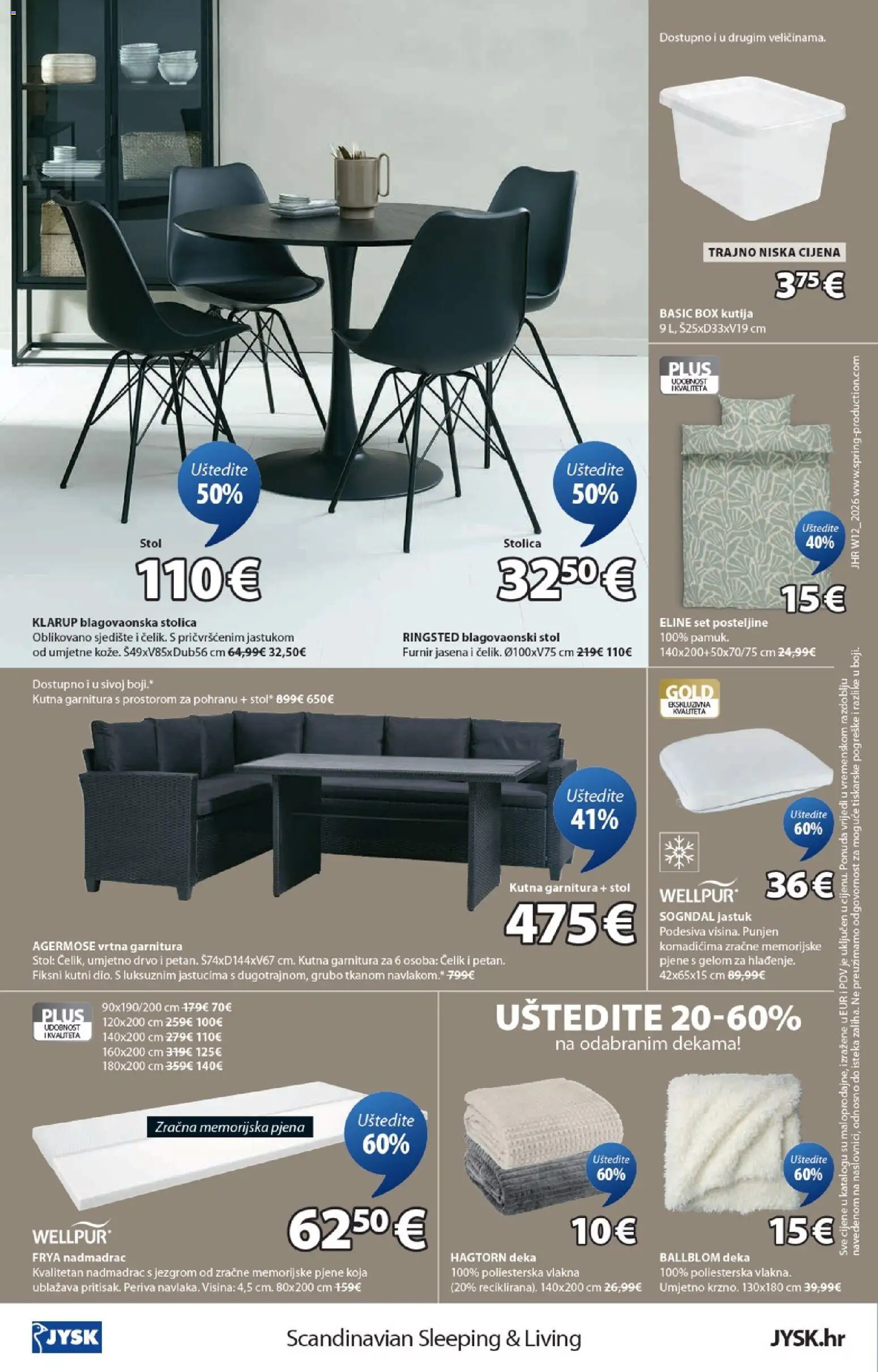 JYSK katalog | vrijedi od 18.03.2026 | Stranica: 16 | Proizvodi: Stolica, Kutija, Nadmadrac, Kutna garnitura