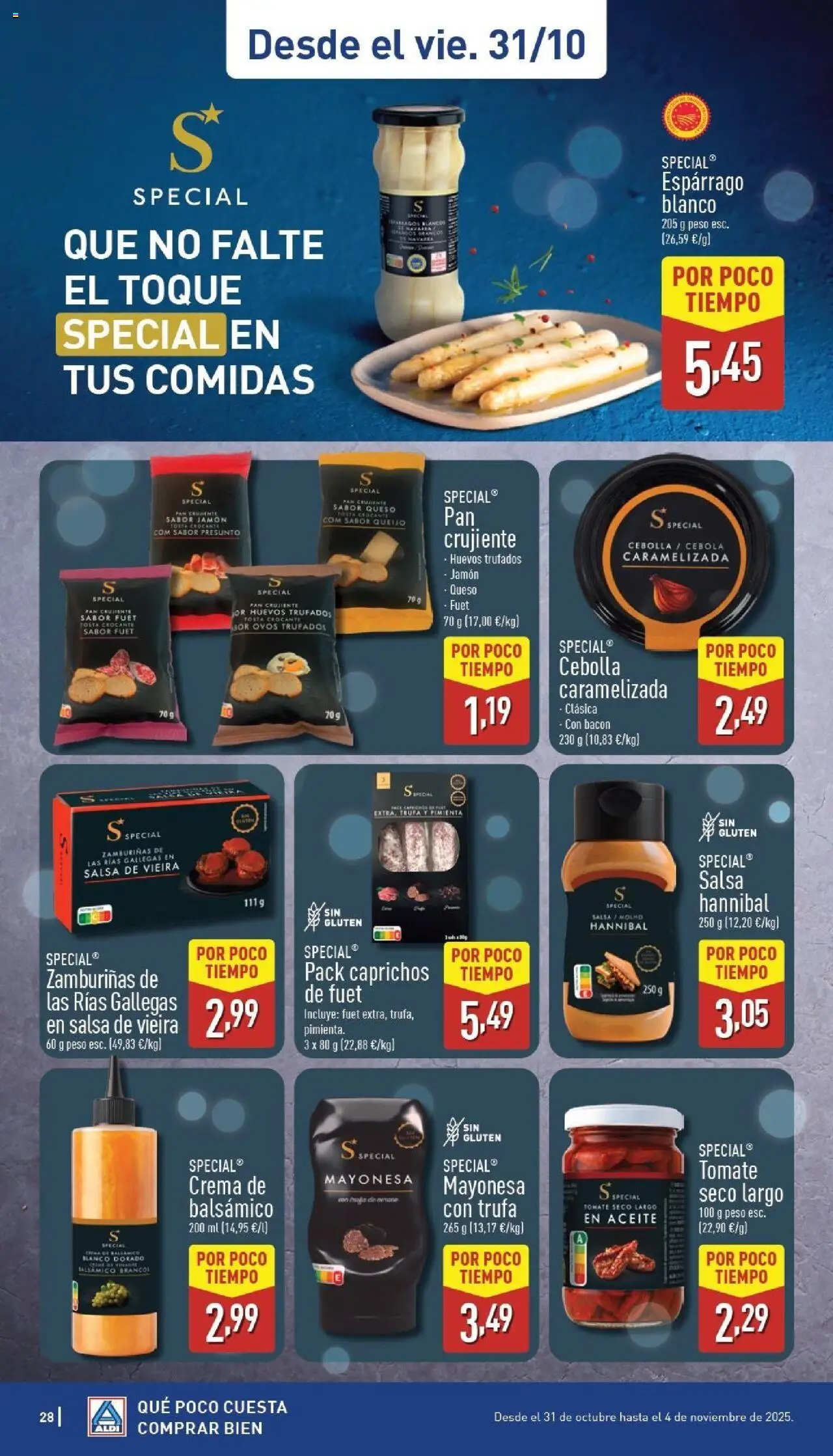 Aldi folleto Baleares │ válido desde el 27.10.2025 | Página: 28 | Productos: Queso, Huevos, Aceite, Peso