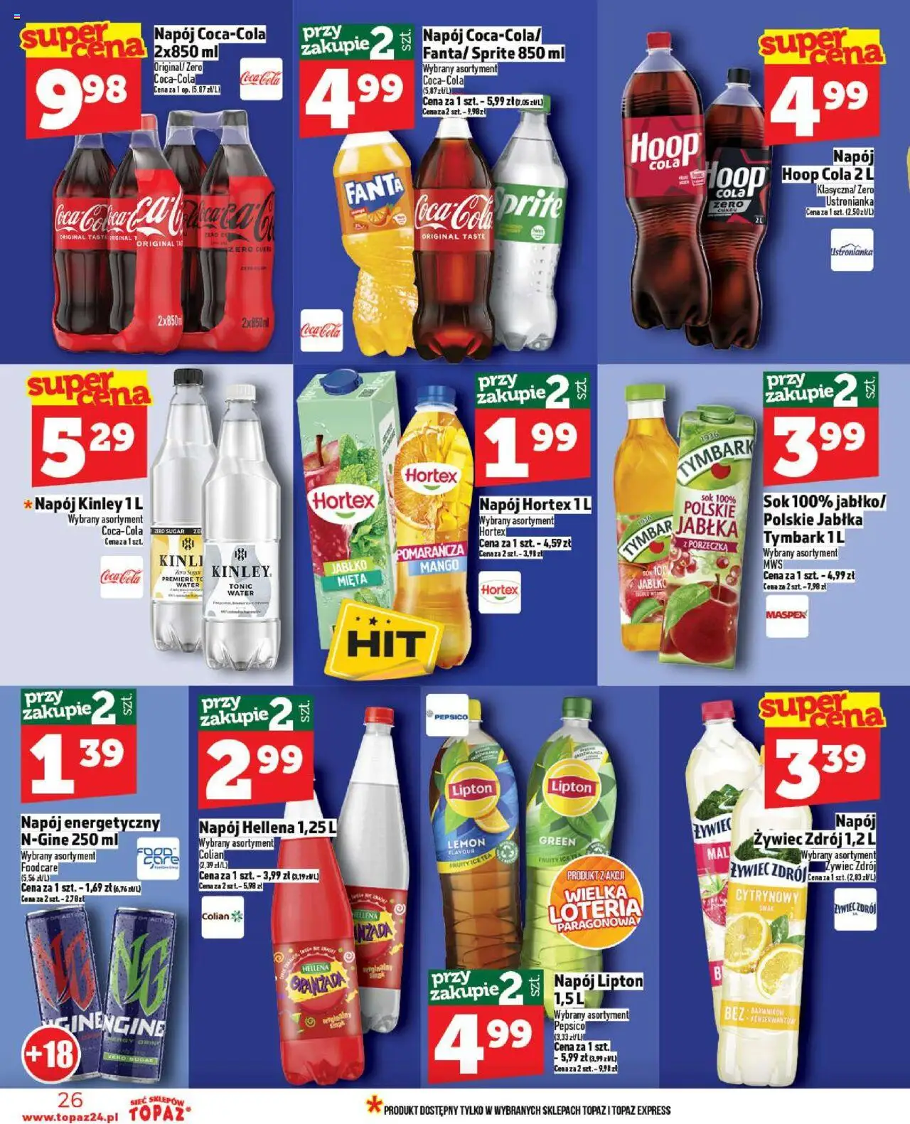 Topaz Gazetka MAZ od 16.10.2025 | Strona: 26 | Produkty: Mango, Porzeczka, Sok, Jabłka