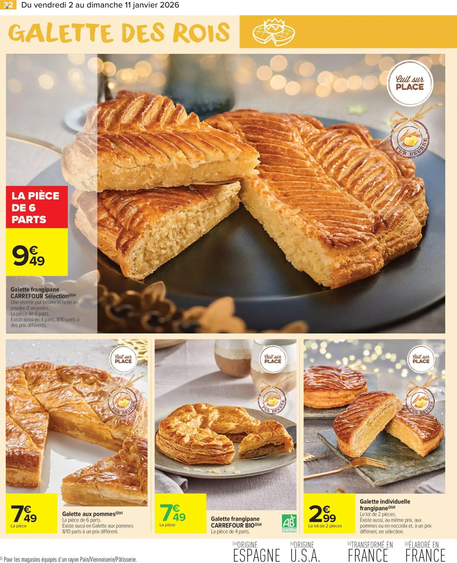 {H1} | Page: 34 | Produits: Galette des rois, Poudre, Beurre, Pommes