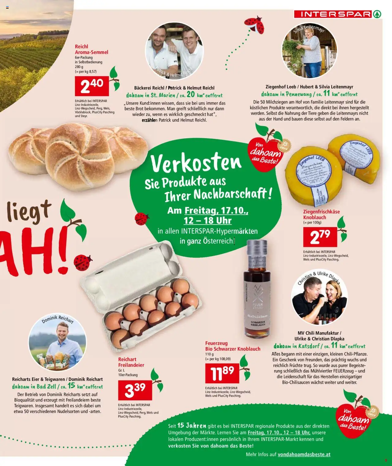 Interspar Flugblatt - Oberoesterreich gültig ab 16.10.2025 | Seite: 10 | Produkte: Chili, Bäckerei, Bad, Brot