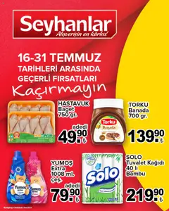 16.07.2025 tarihinden itibaren geçerli olan Seyhanlar Market kataloğu önizlemesi
