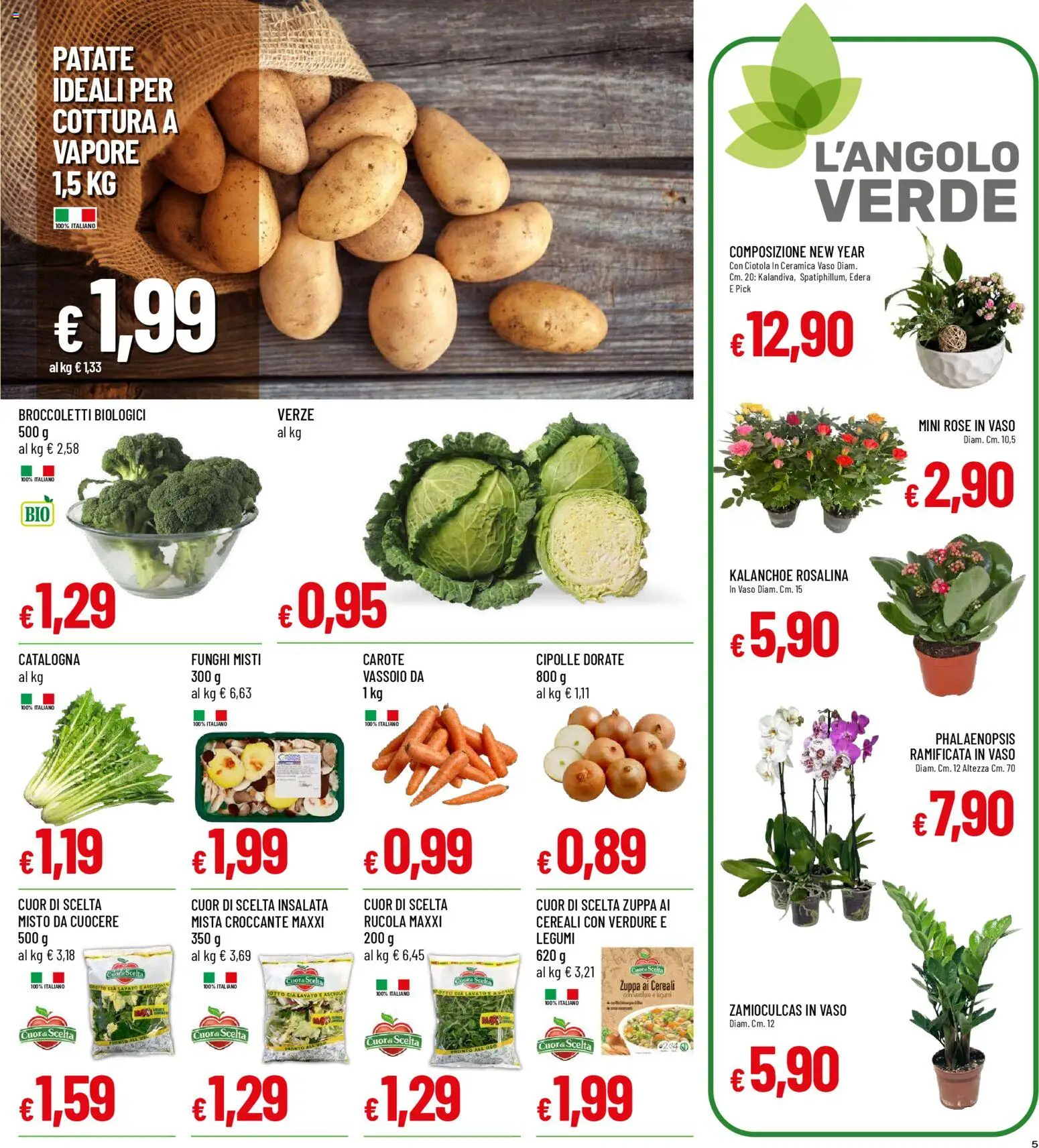 Volantino Galassia del 29.12.2025 | Pagina: 5 | Prodotti: Rucola, Insalata, Cipolle, Funghi