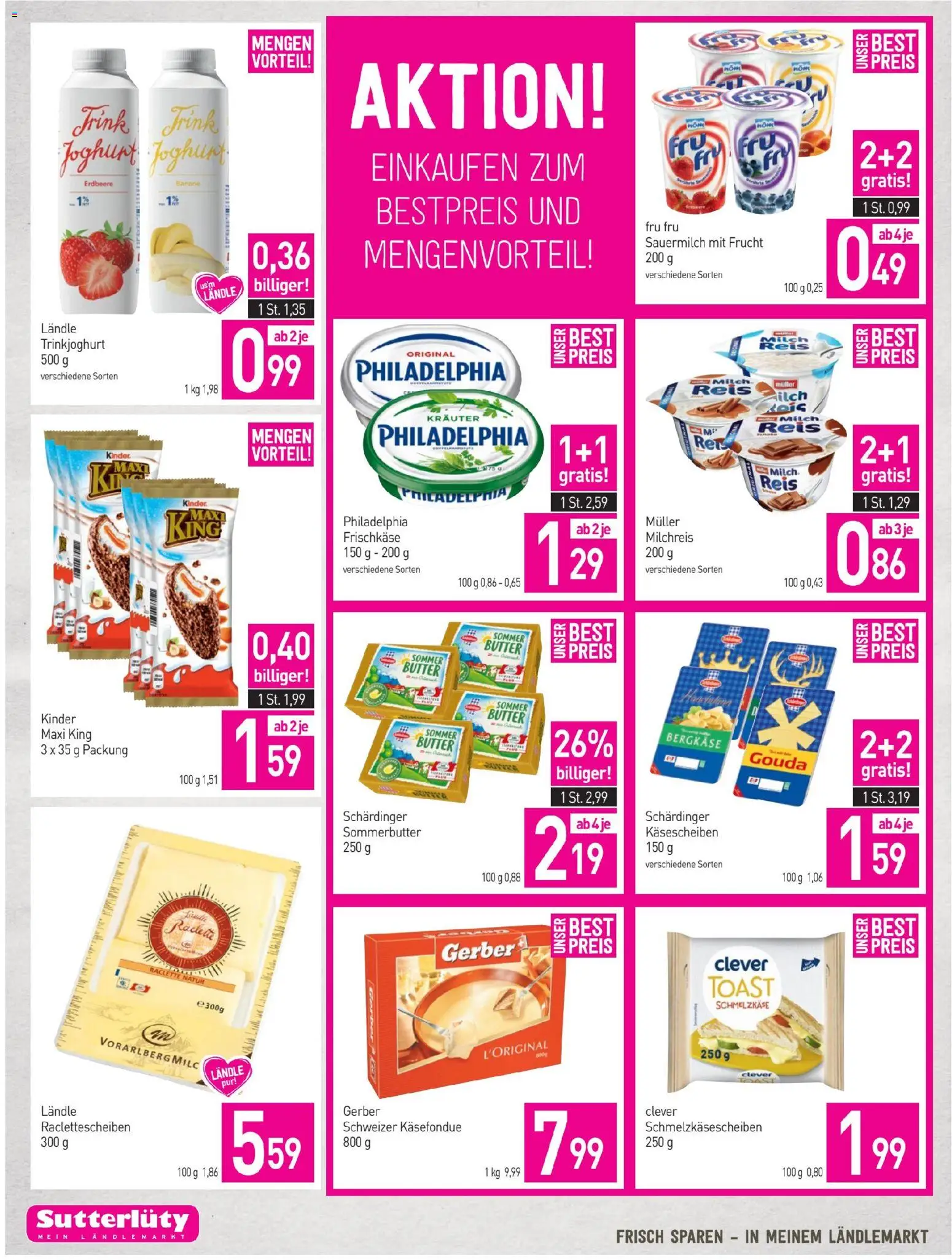 Sutterlüty Flugblatt gültig ab 27.11.2025 | Seite: 6 | Produkte: Milch, Butter, Joghurt, Reis