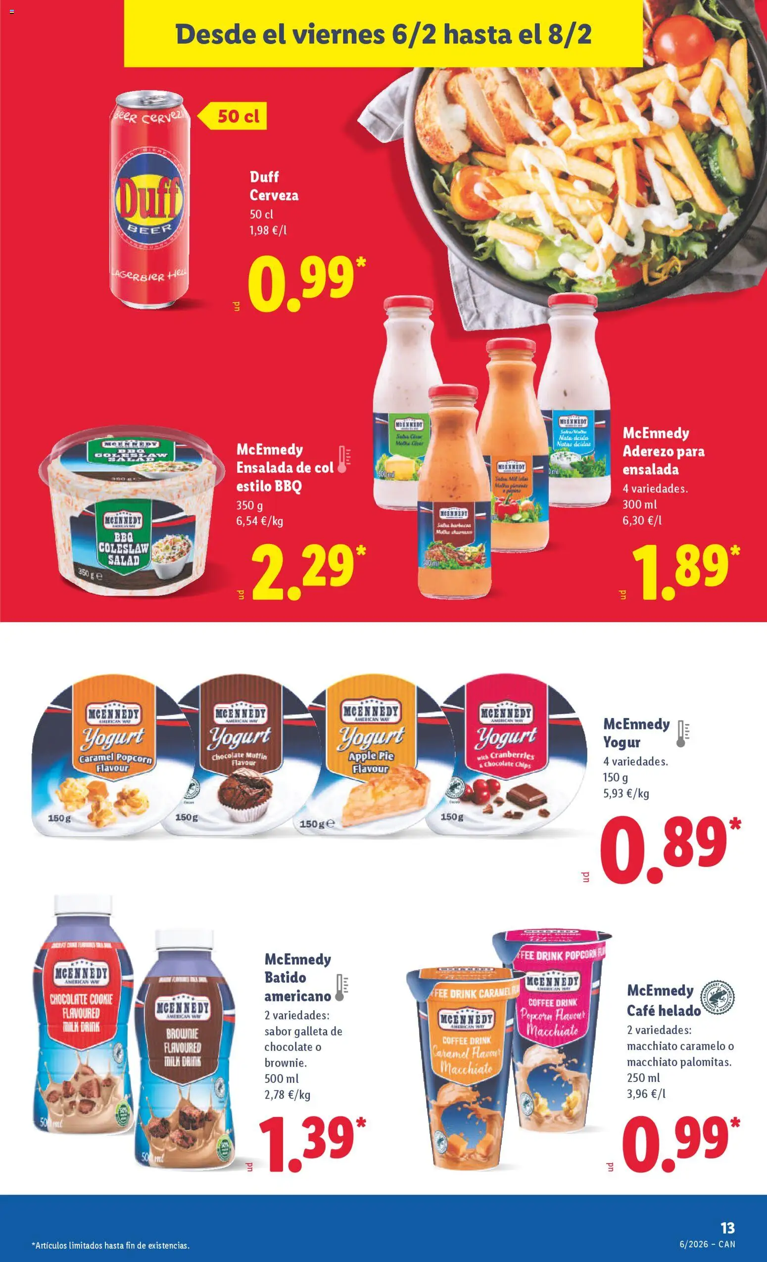 Lidl - Canarias │ válido desde el 02.02.2026 | Página: 33 | Productos: Café, Cerveza, Helado, Apple