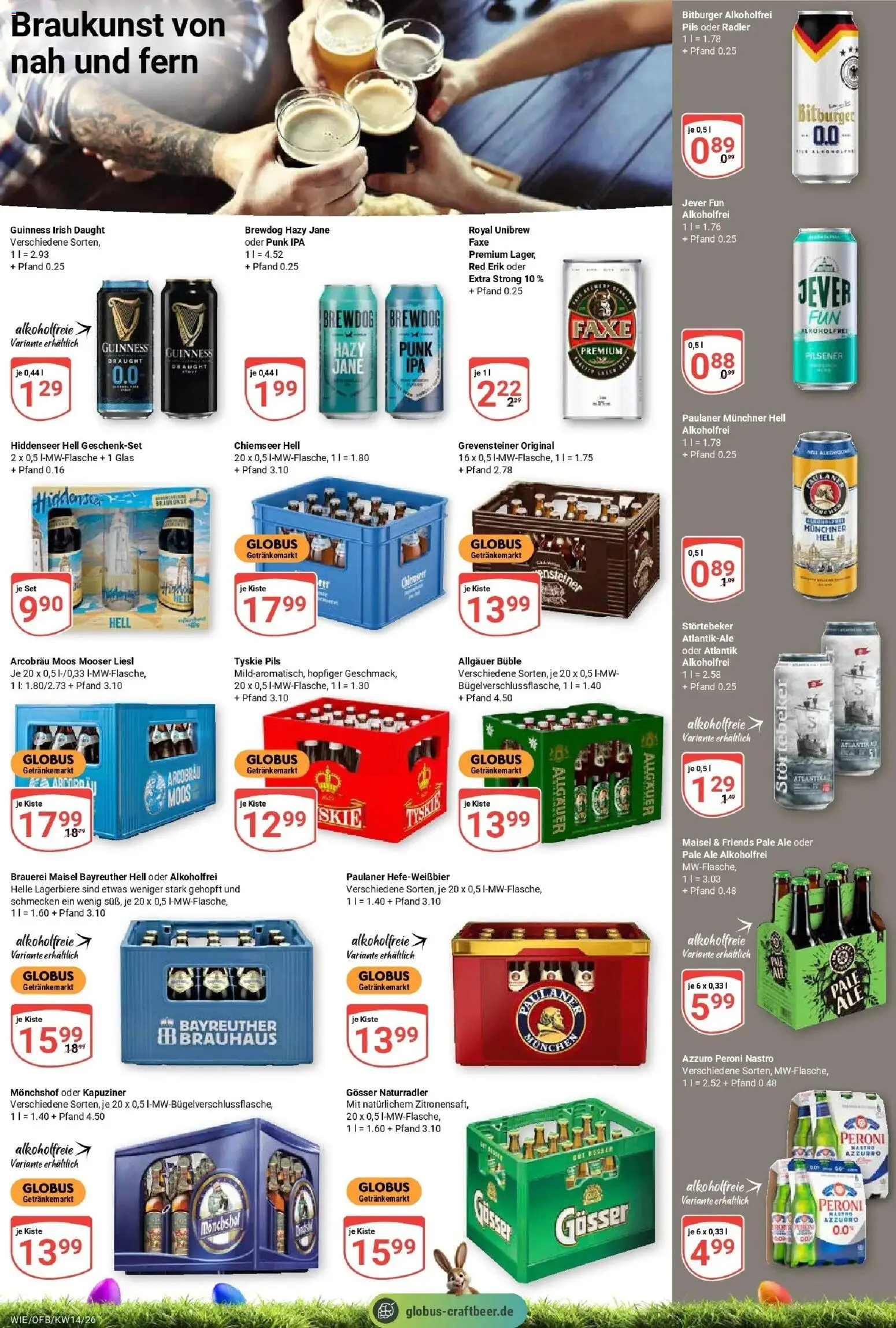 Globus prospekt Waghäusel	 – gültig ab 30.03.2026 | Seite: 23 | Produkte: Bitburger, Monchshof, Tyskie, Paulaner