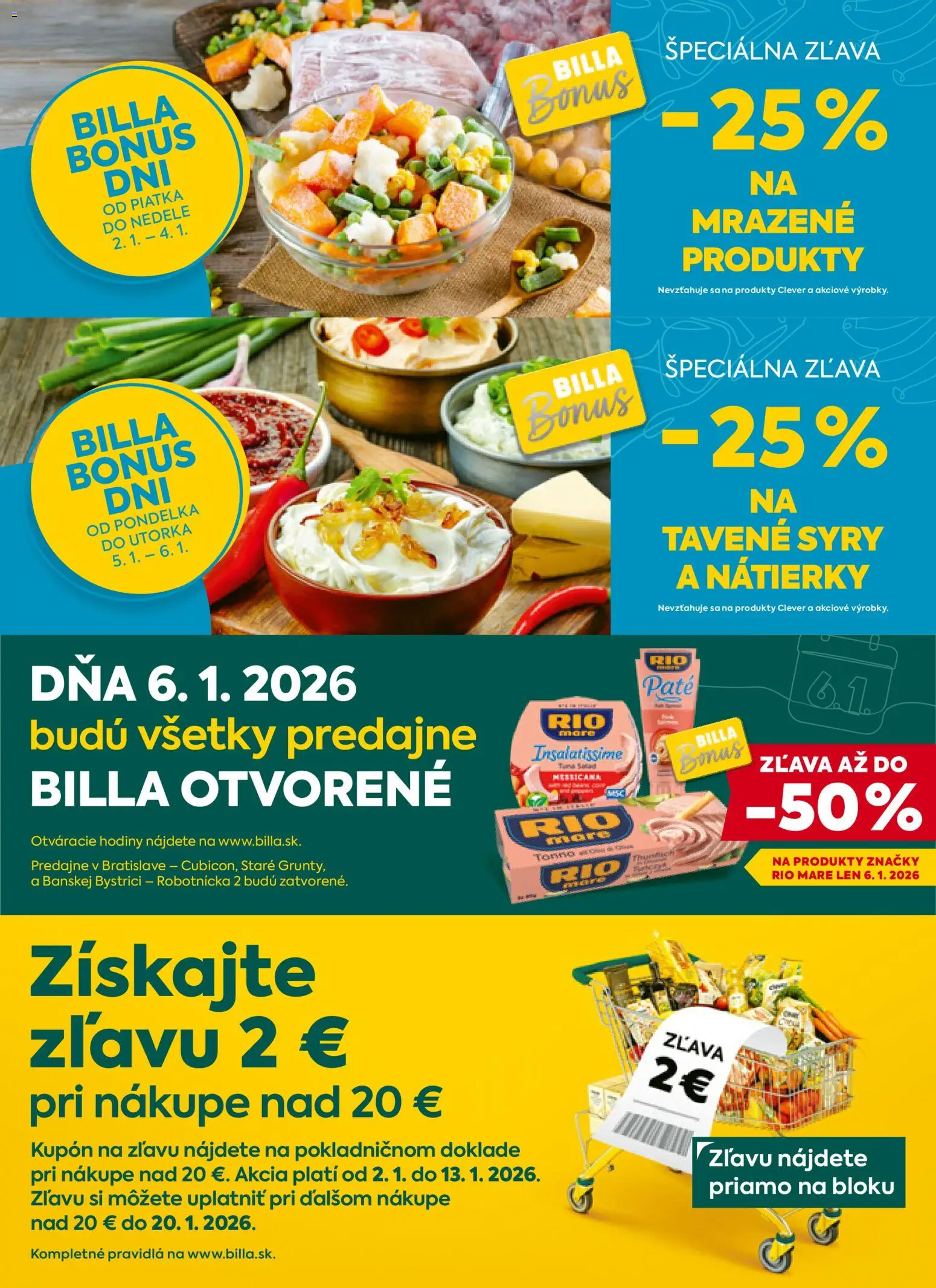 Nové Billa akcie – leták je platný od 02.01.2026 | Strana: 24 | Produkty: Hodiny, Rio Mare