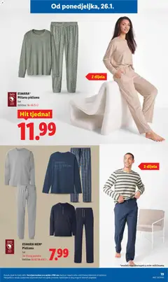 ESMARA® Plišana pidžama, Set Veličine: 36-46 (S-L) - Pregled kataloga iz trgovine Lidl, vrijedi od 26.01.2026 | Stranica: 19