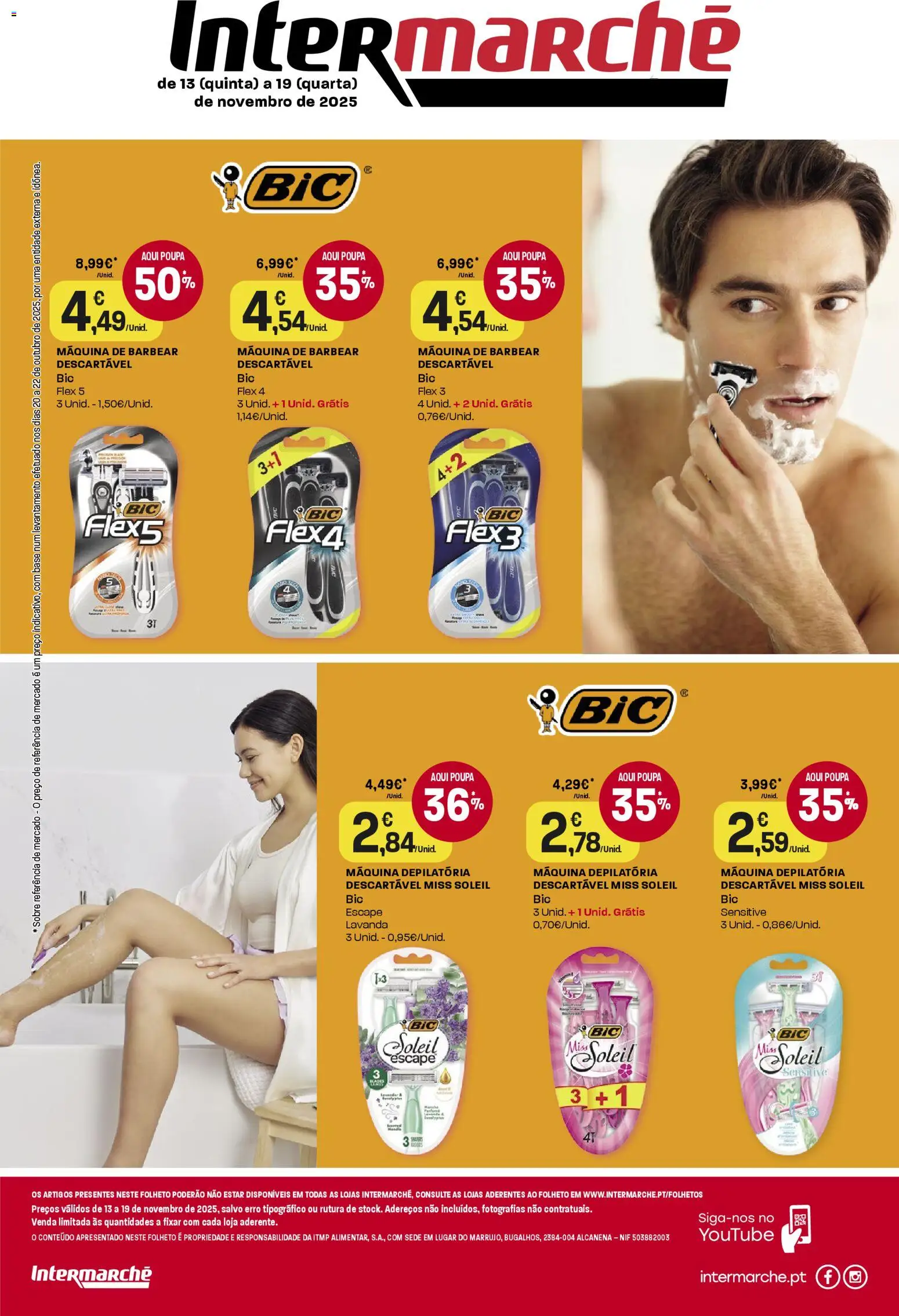 Intermarché Folheto Mini │ válido de 13.11.2025 | Página: 1 | Produtos: Máquina de barbear, Base