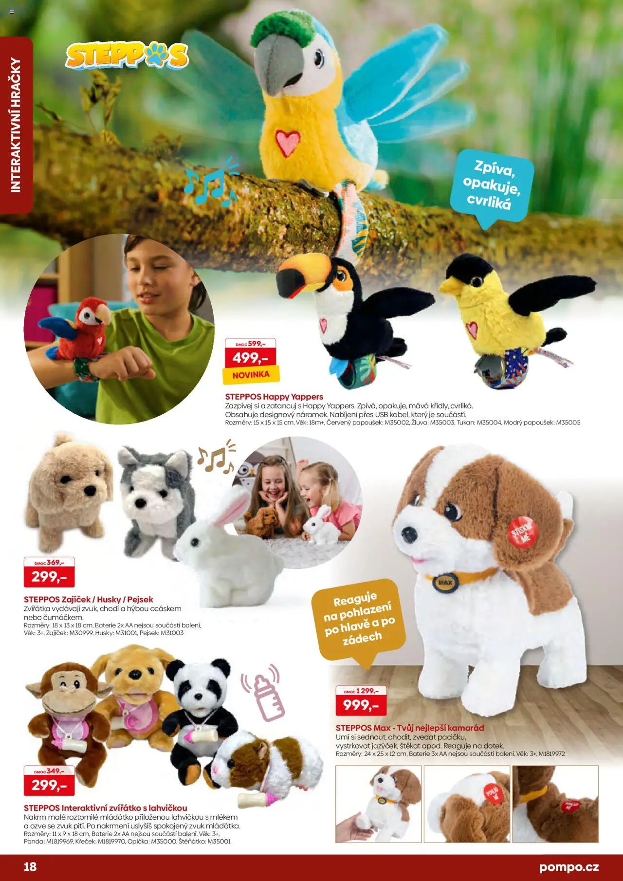 POMPO katalog Vánoce 2025 od 16.10.2025 | Strana: 18 | Produkty: USB, Hračky, Baterie