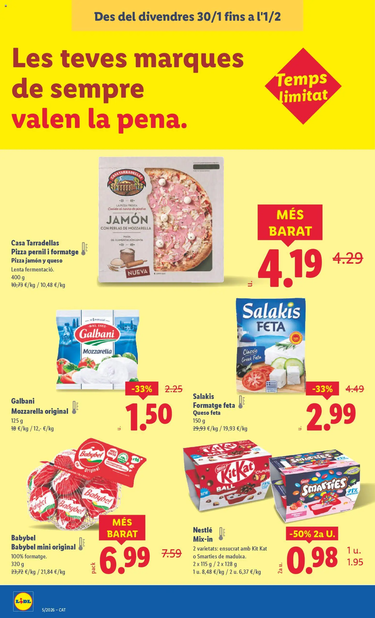 Lidl folleto │ válido desde el 26.01.2026 | Página: 36 | Productos: Queso, Jamón, Pizza