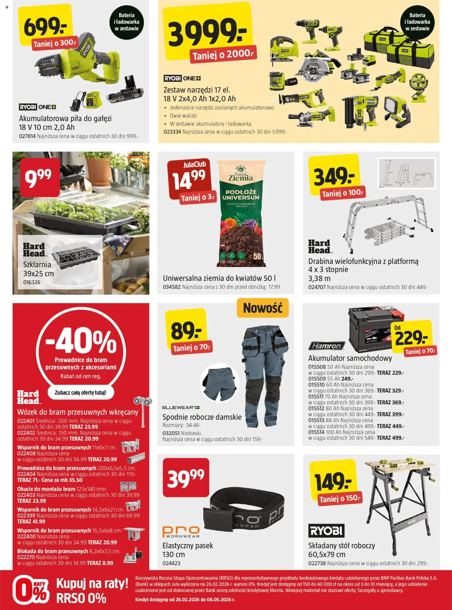 Jula - Gazetka od 19.03.2026 | Strona: 5 | Produkty: Ziemia do kwiatów, Drabina, Stół, Bateria