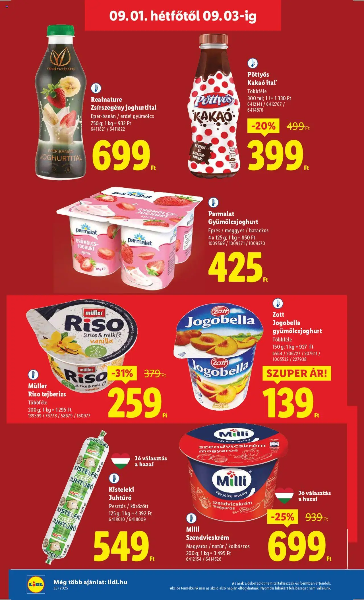 Lidl akciós ujság - amely érvényes a következő dátumtól: 28.08.2025 | Oldal: 68 | Termékek: Szendvicskrém, Fehérje, Joghurt, Juhtúró