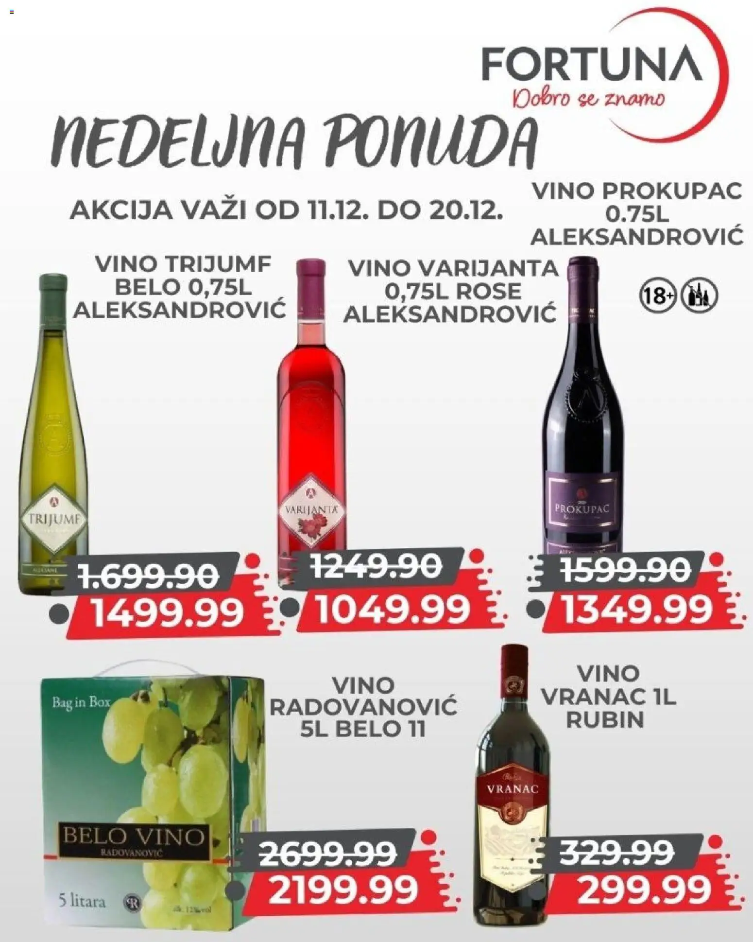 Fortuna Market katalog - važi od 11.12.2025 | Strana: 10 | Proizvode: Vranac, Belo vino, Vino
