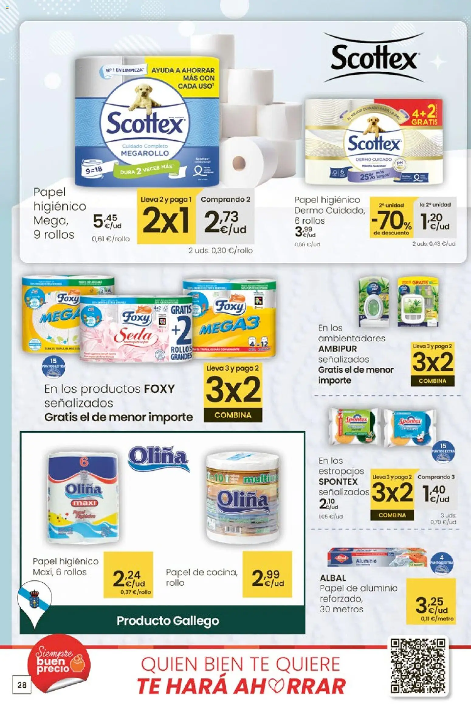 Eroski - Oferta 3x2 │ válido desde el 30.10.2025 | Página: 28 | Productos: Papel higienico, Té