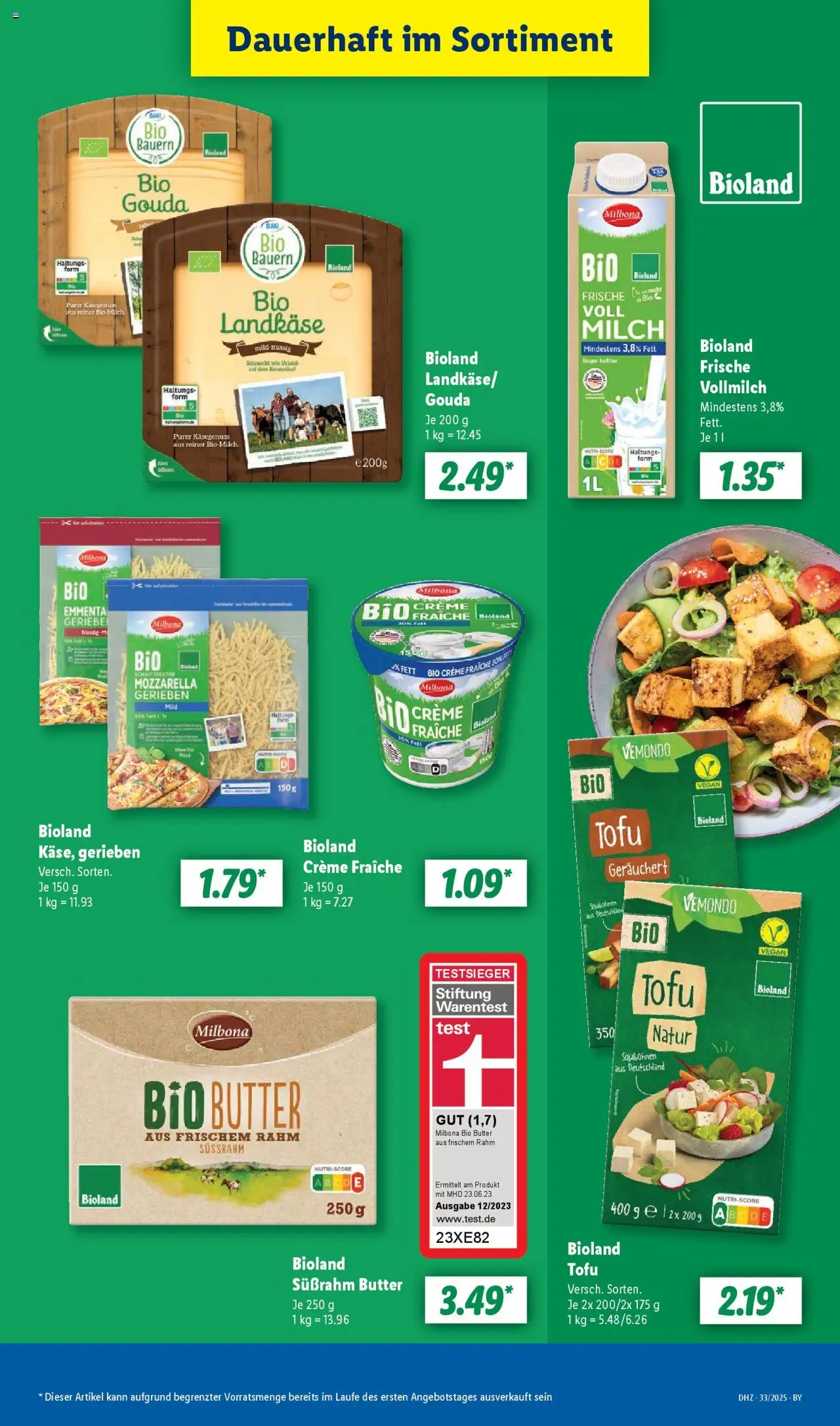 Lidl Prospekt Uffenheim - gültig ab dem 11.08.2025 | Seite: 11 | Produkte: Milch, Butter, Mozzarella, Gouda