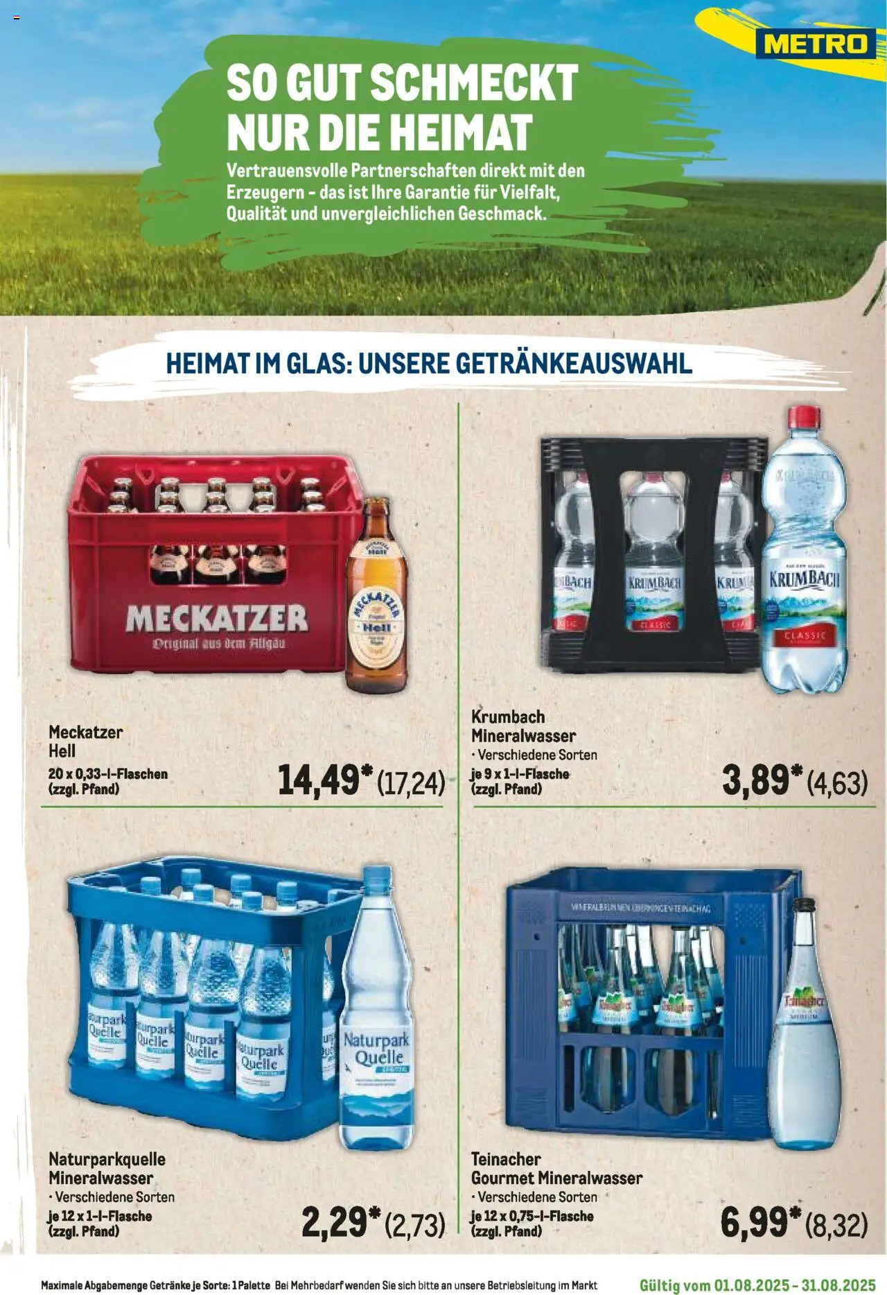 Metro Regionaler Flyer - gültig ab dem 01.08.2025 | Seite: 69 | Produkte: Mineralwasser