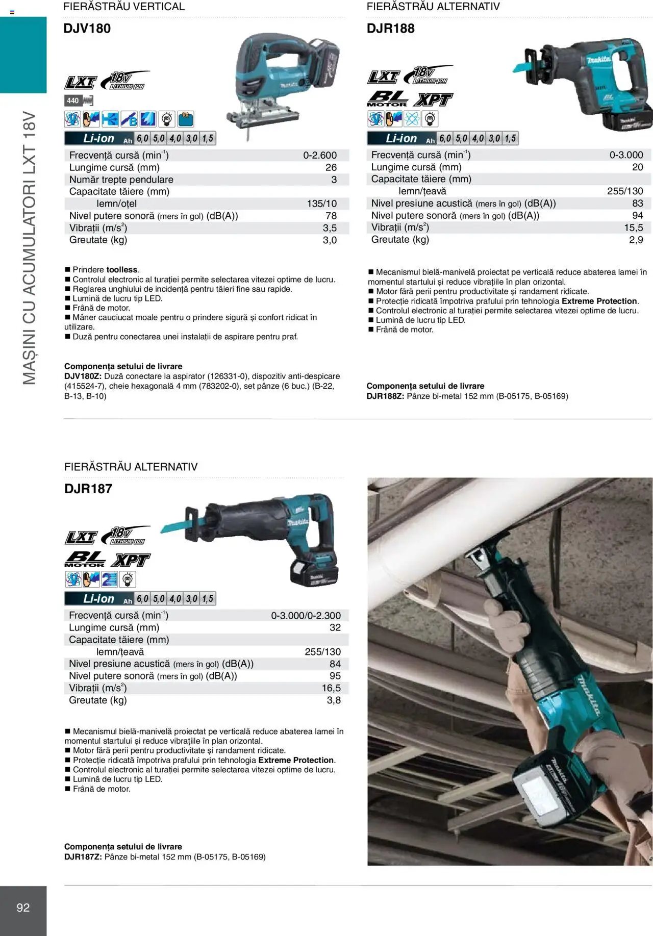Noul catalog Makita – valabil de la 08.01.2025 | Pagină: 92 | Produse: Aspirator, Mâner, Țeavă