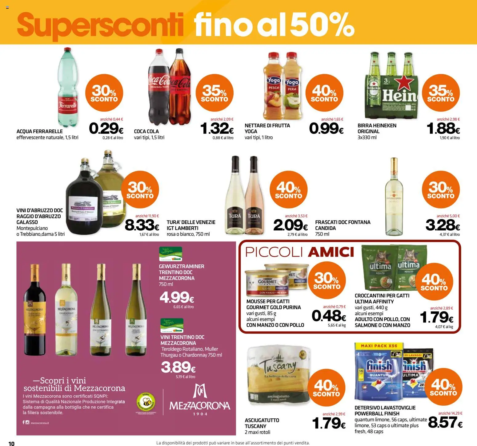 Volantino Superconti del 12.03.2026 | Pagina: 10 | Prodotti: Birra, Acqua, Pesca, Bottiglia