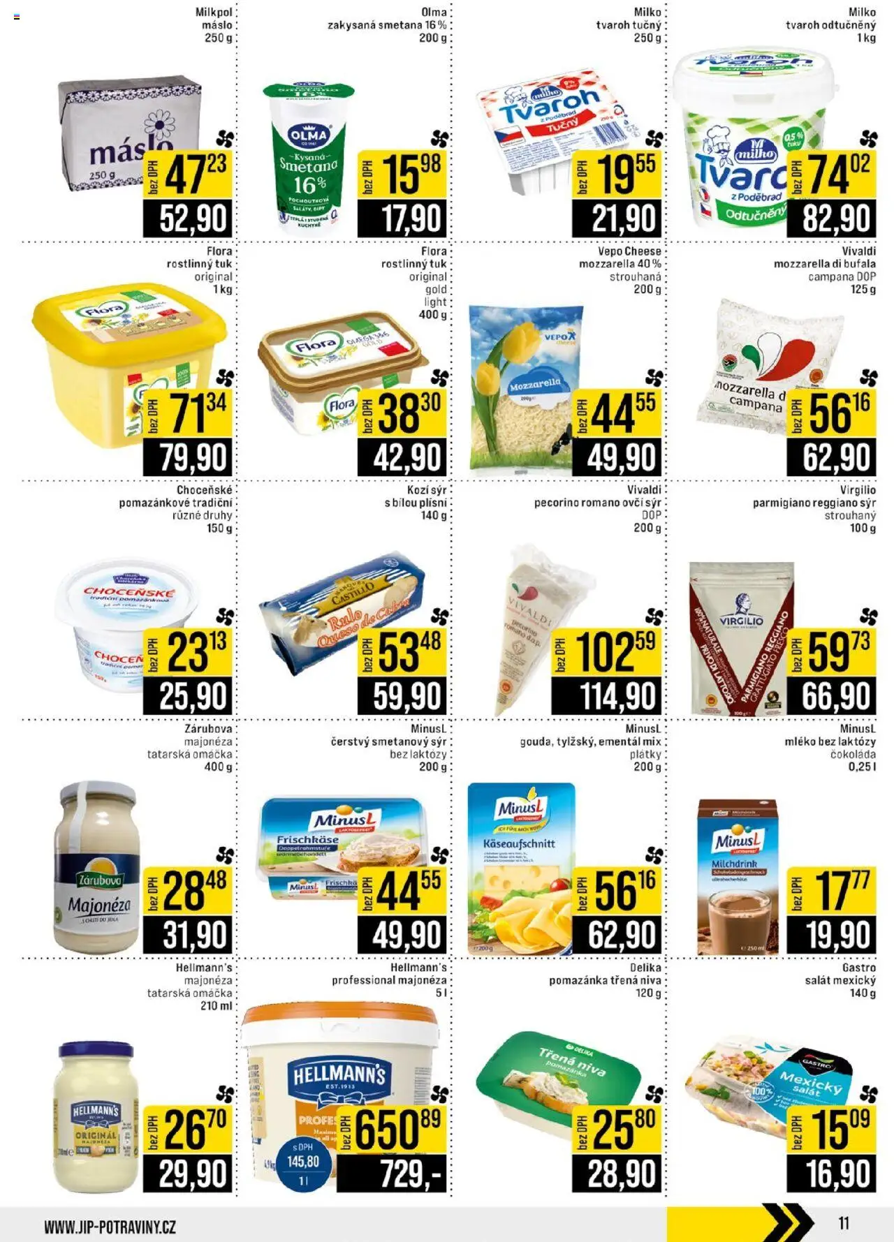 Jip leták - Cash & Carry od 13.08.2025 | Strana: 11 | Produkty: Ementál, Máslo, Tvaroh odtučněný, Pecorino Romano