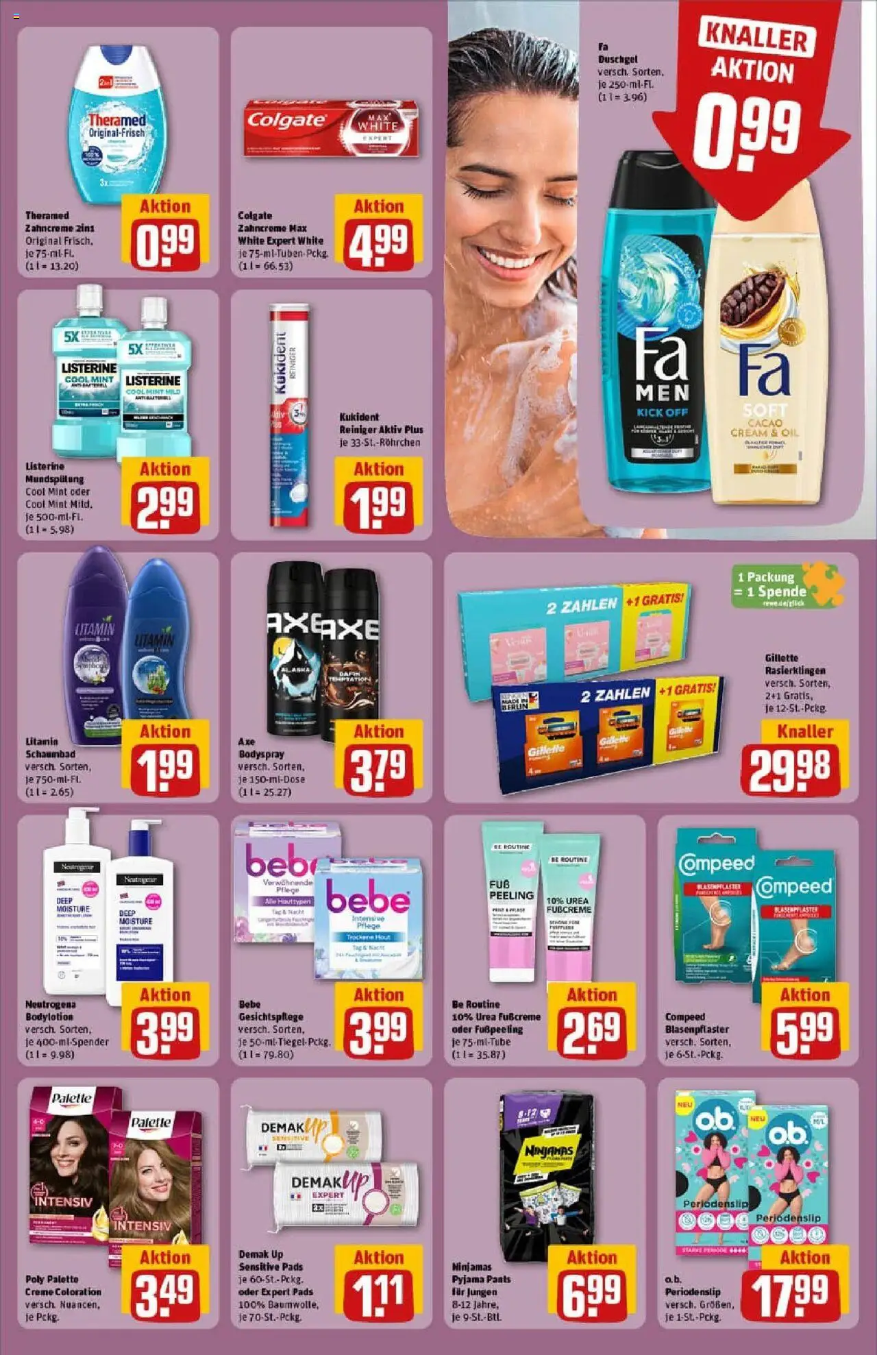 Rewe prospekt Asslar	 – gültig ab 13.10.2025 | Seite: 25 | Produkte: Fa duschgel, Peeling, Shower Gel, Fußcreme