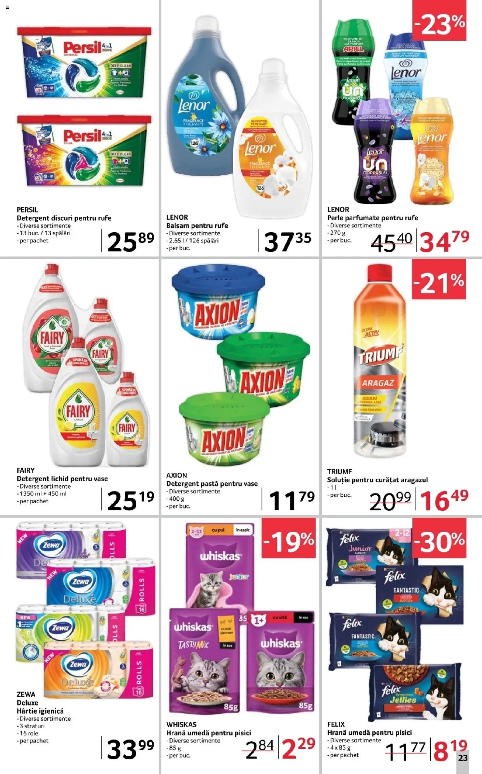 Noul catalog Selgros – valabil de la 02.01.2026 | Pagină: 23 | Produse: Mașină De Spălat, Toaletă, Pudră, Detergent