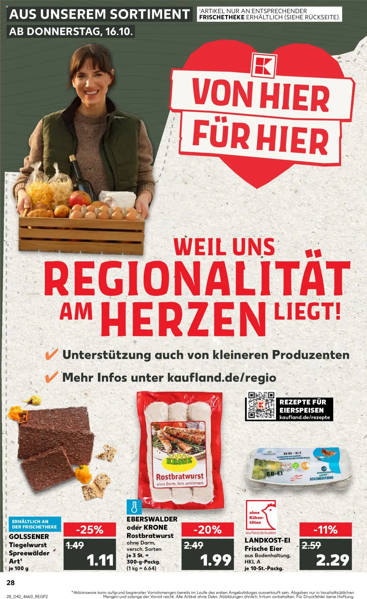 Kaufland prospekt Frankfurt (Oder)	 – gültig ab 16.10.2025 | Seite: 28 | Produkte: Eier